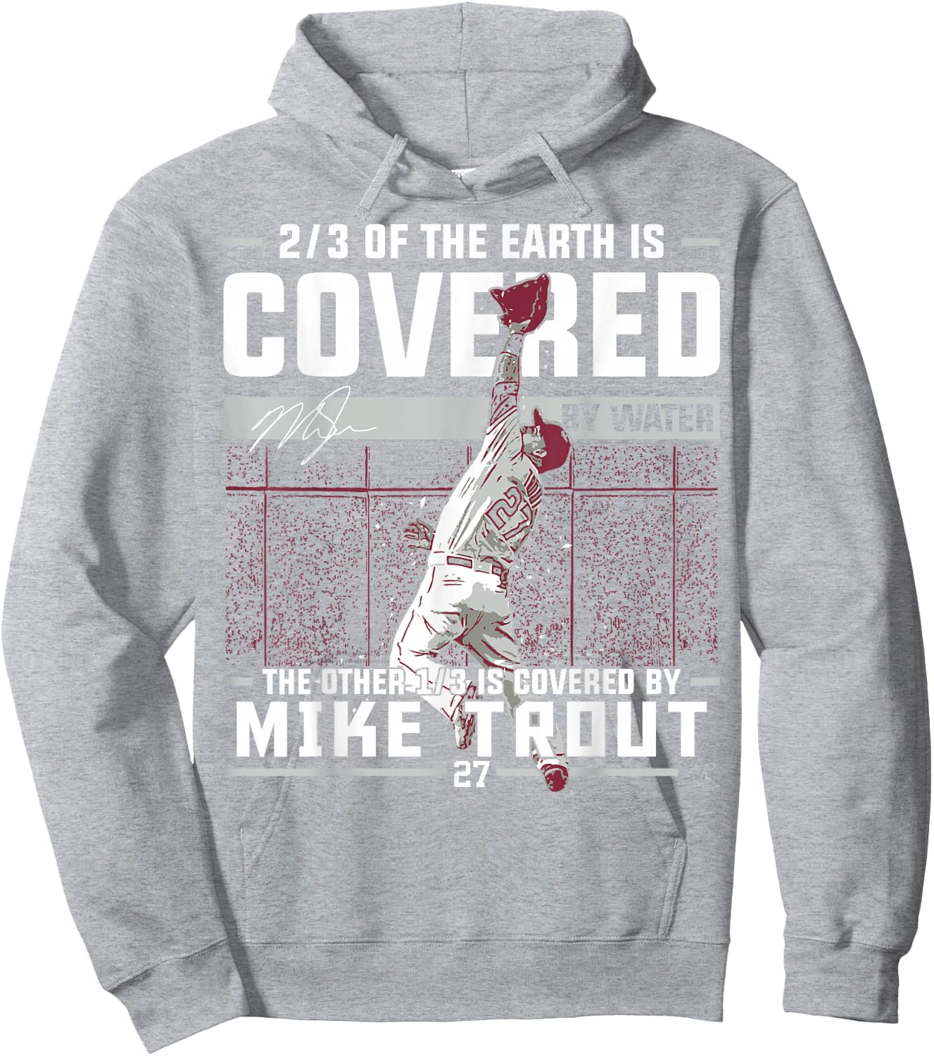 Mike Trout Covered by - Apparel Hoodie - Hoodie | Ash