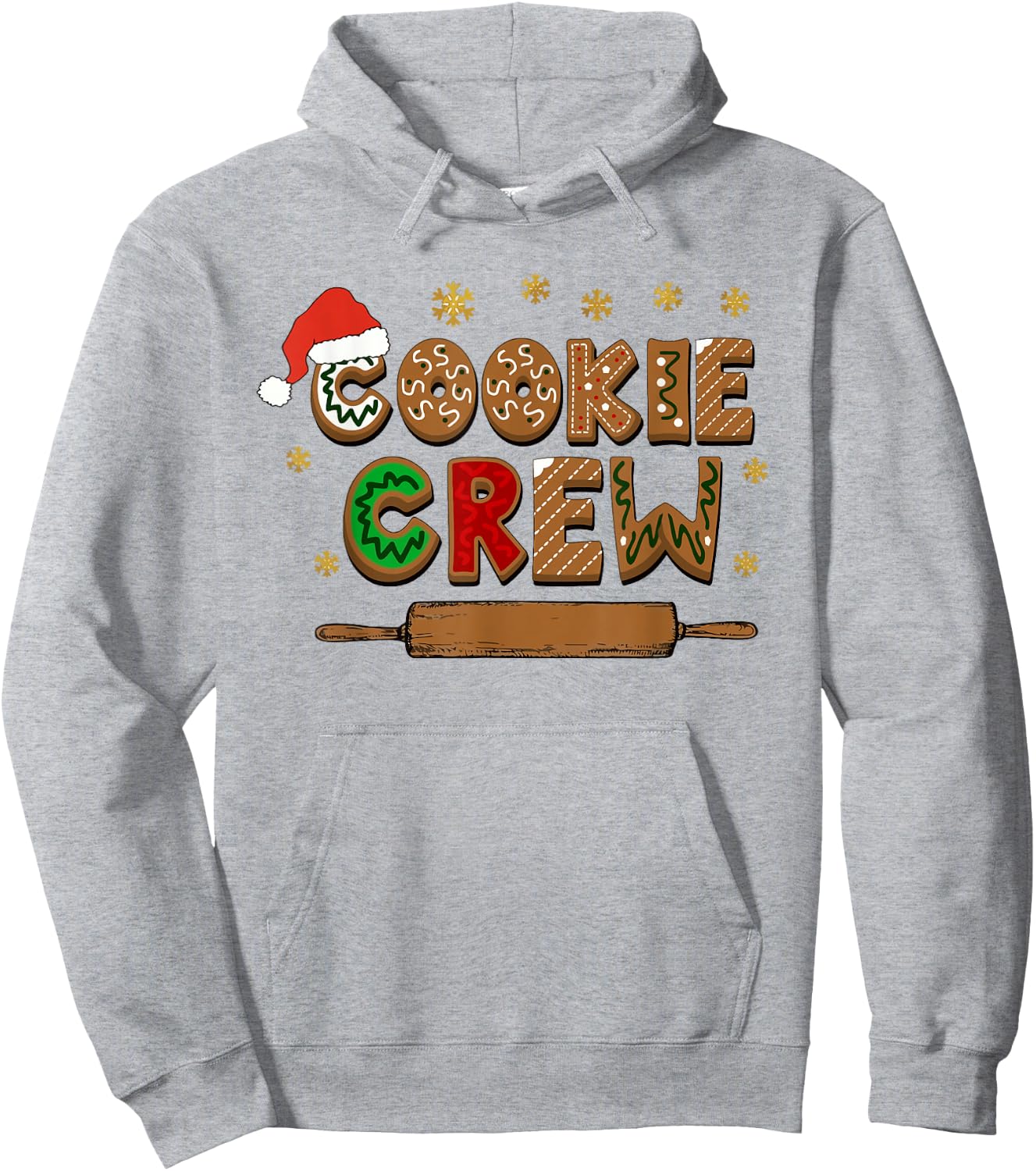Merry Christmas Cookie Baking Crew Ginger Team Baker Gifts Hoodie - Hoodie | Ash