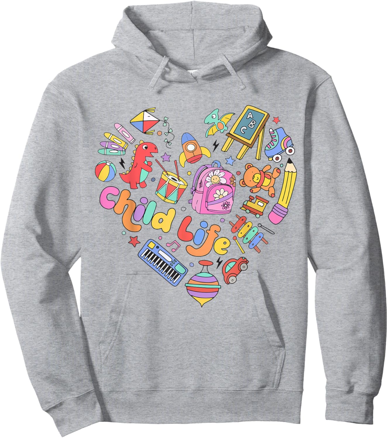 Retro Child Life Specialist Play Therapy Child life Intern Hoodie - Hoodie | Ash