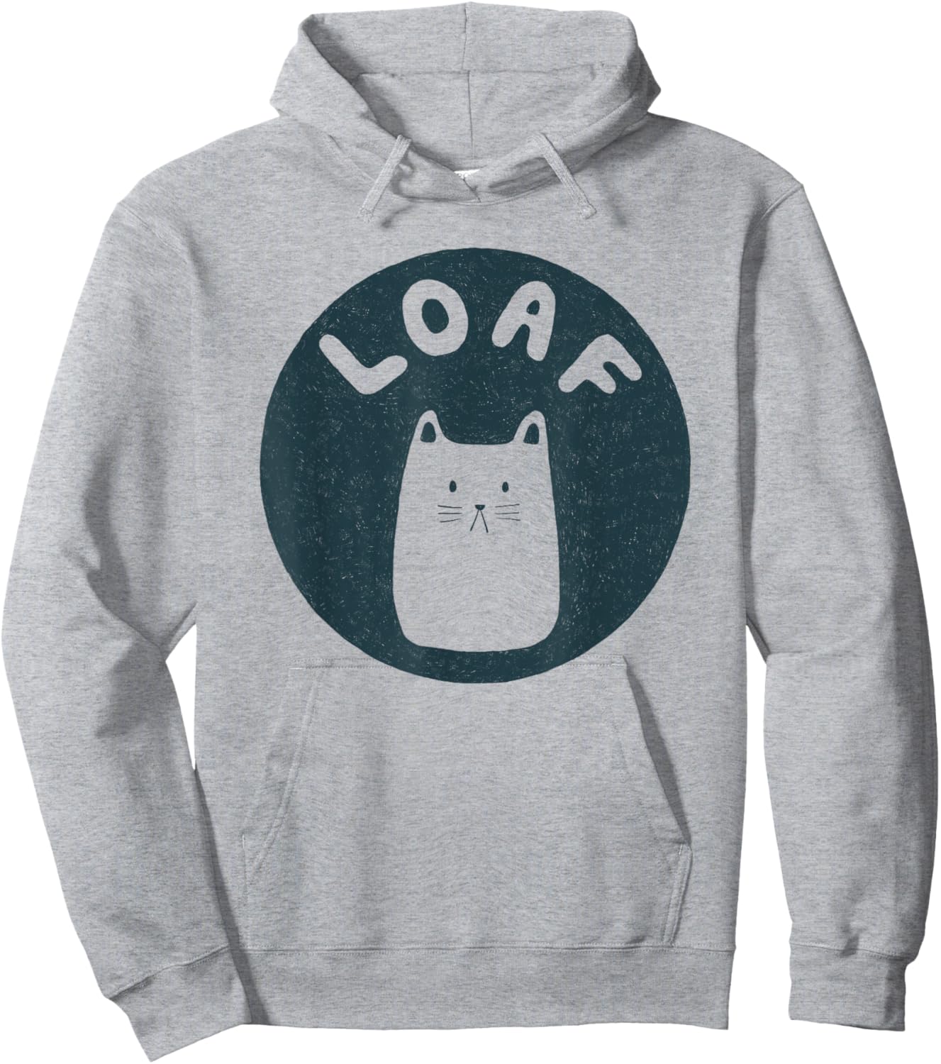 Cute Cat Loaf Illustrated Hoodie - Hoodie | Ash