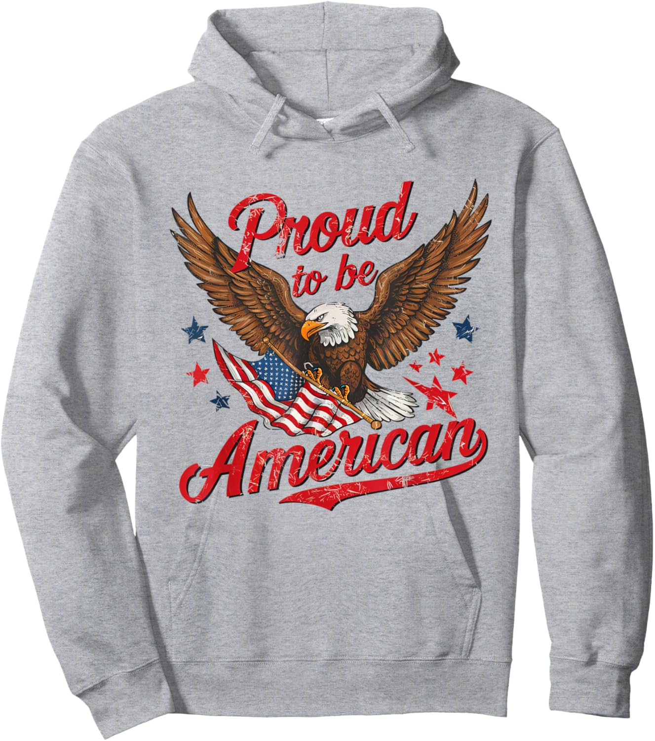 Retro Proud To Be An American 4th Of July Toddler Kids Hoodie - Hoodie | Ash