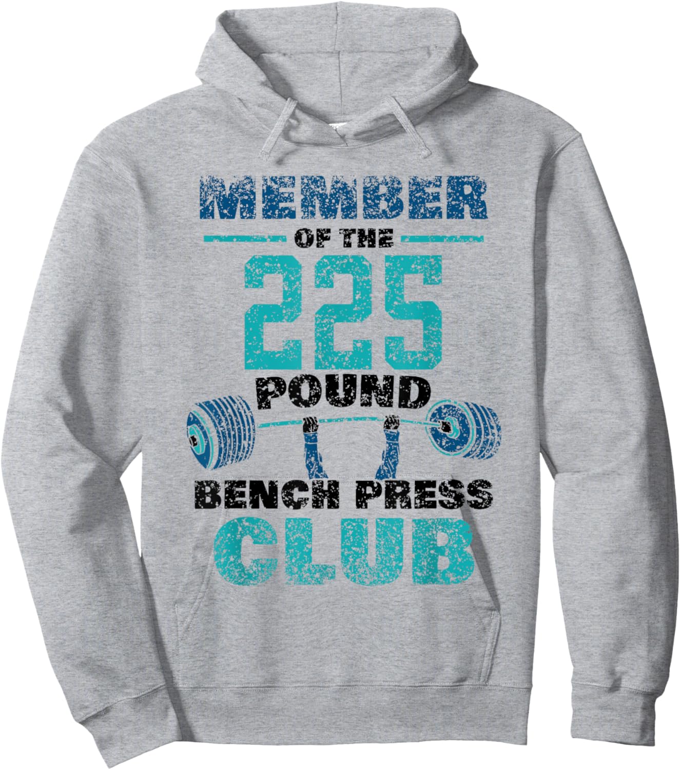 Member Of The 225 Pound Bench Press Club Strength Gym Hoodie - Hoodie | Ash