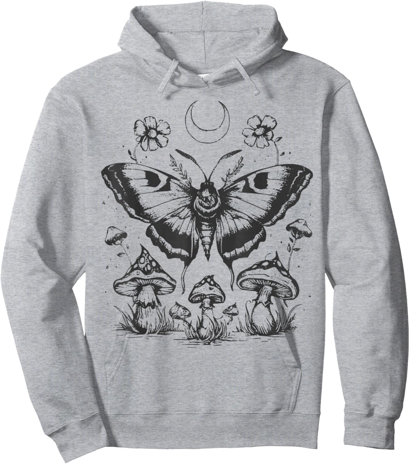 Butterfly Grunge Fairycore Therian Cute Moth Aesthetic Y2K Hoodie - Hoodie | Ash