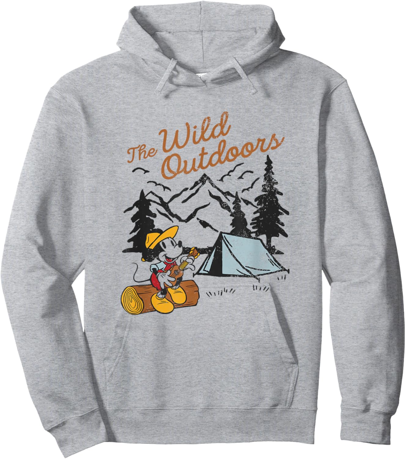 Disney Mickey And Friends The Wild Outdoors Mickey Camper Hoodie - Hoodie | Ash