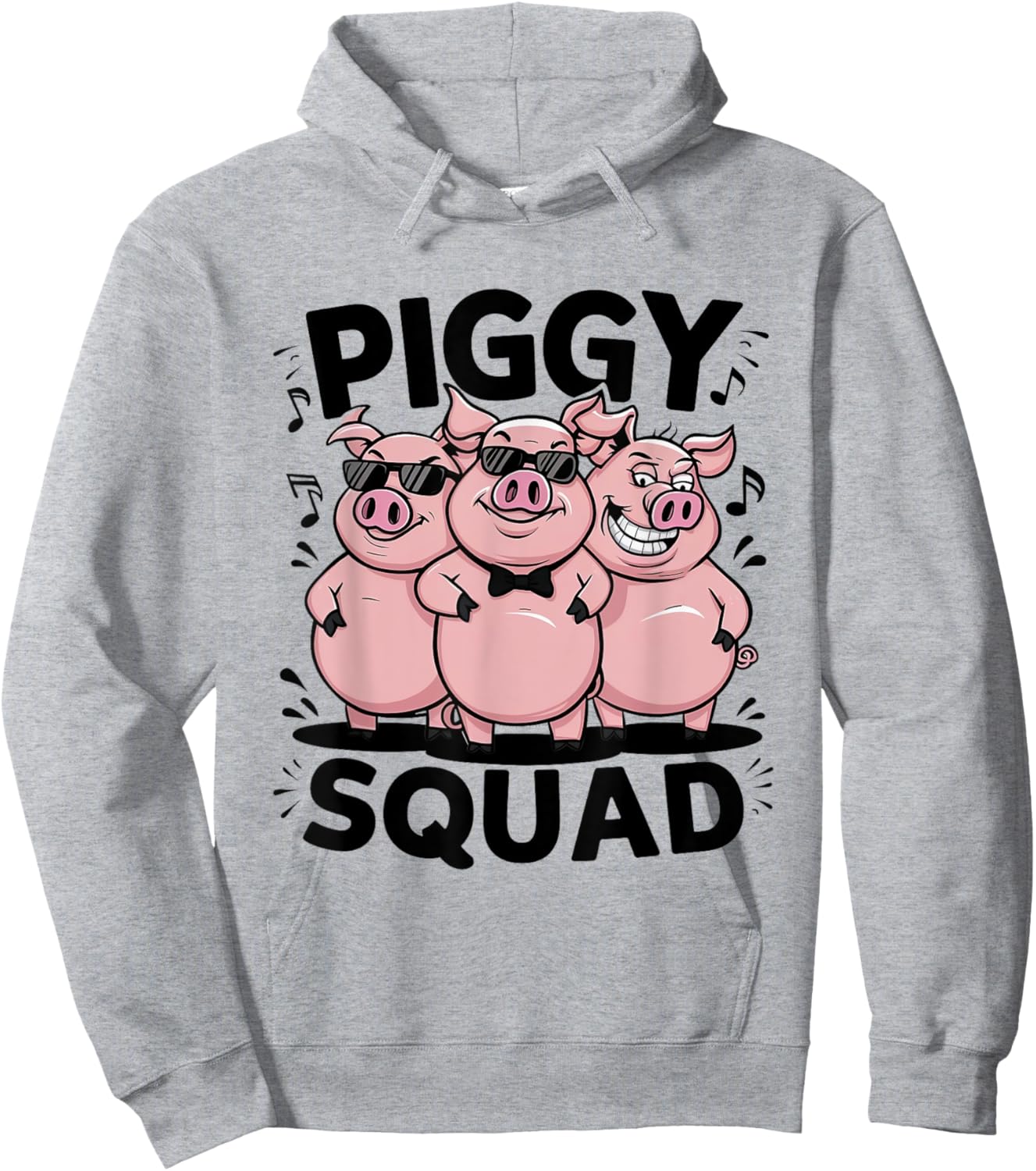 Piggy Squad Funny Farmer Life Farm Pigs Lover Woman Men Kids Hoodie - Hoodie | Ash