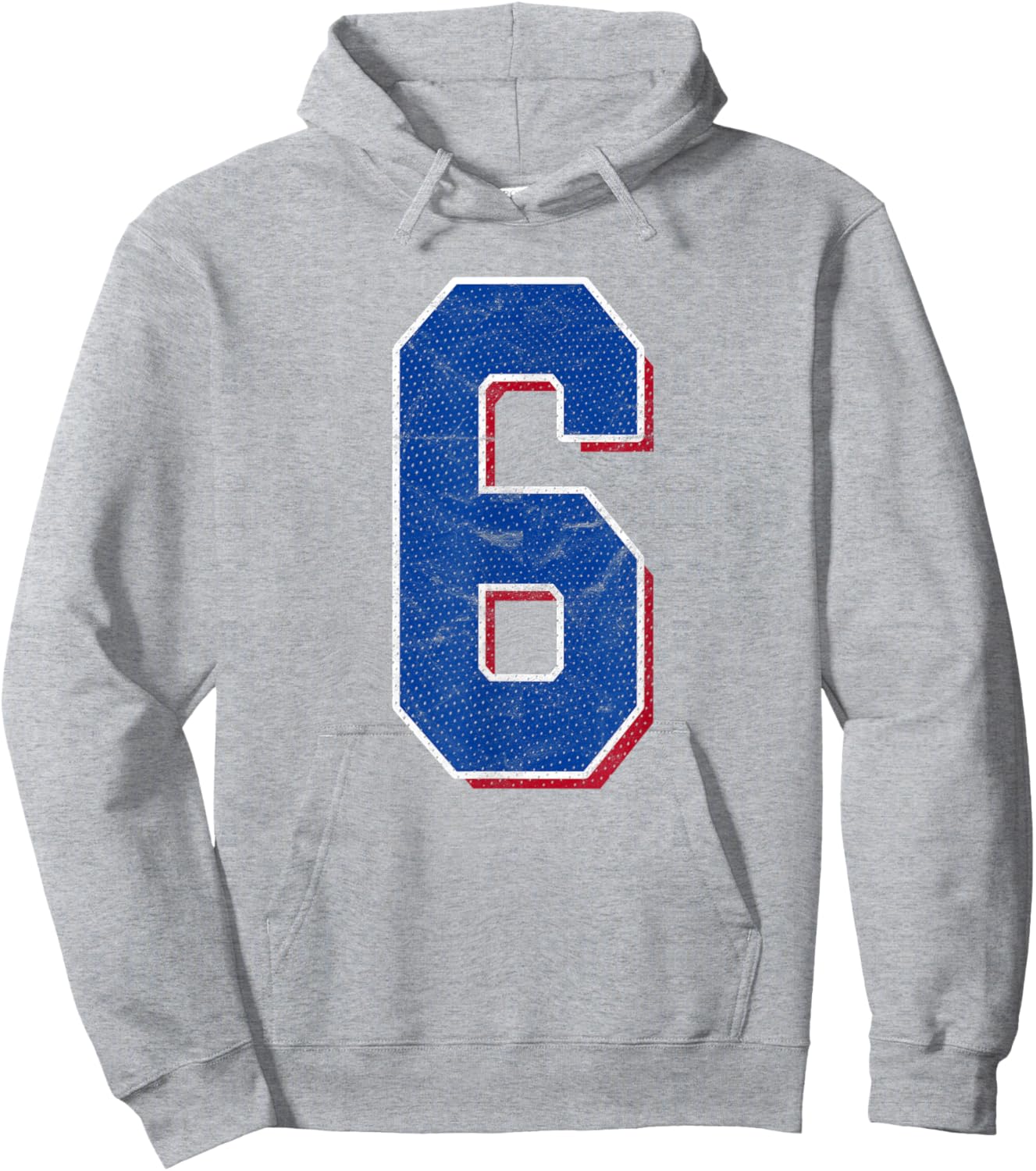 Number 6 Numbered Uniform Sports Team Jersey 6th Birthday Hoodie - Hoodie | Ash