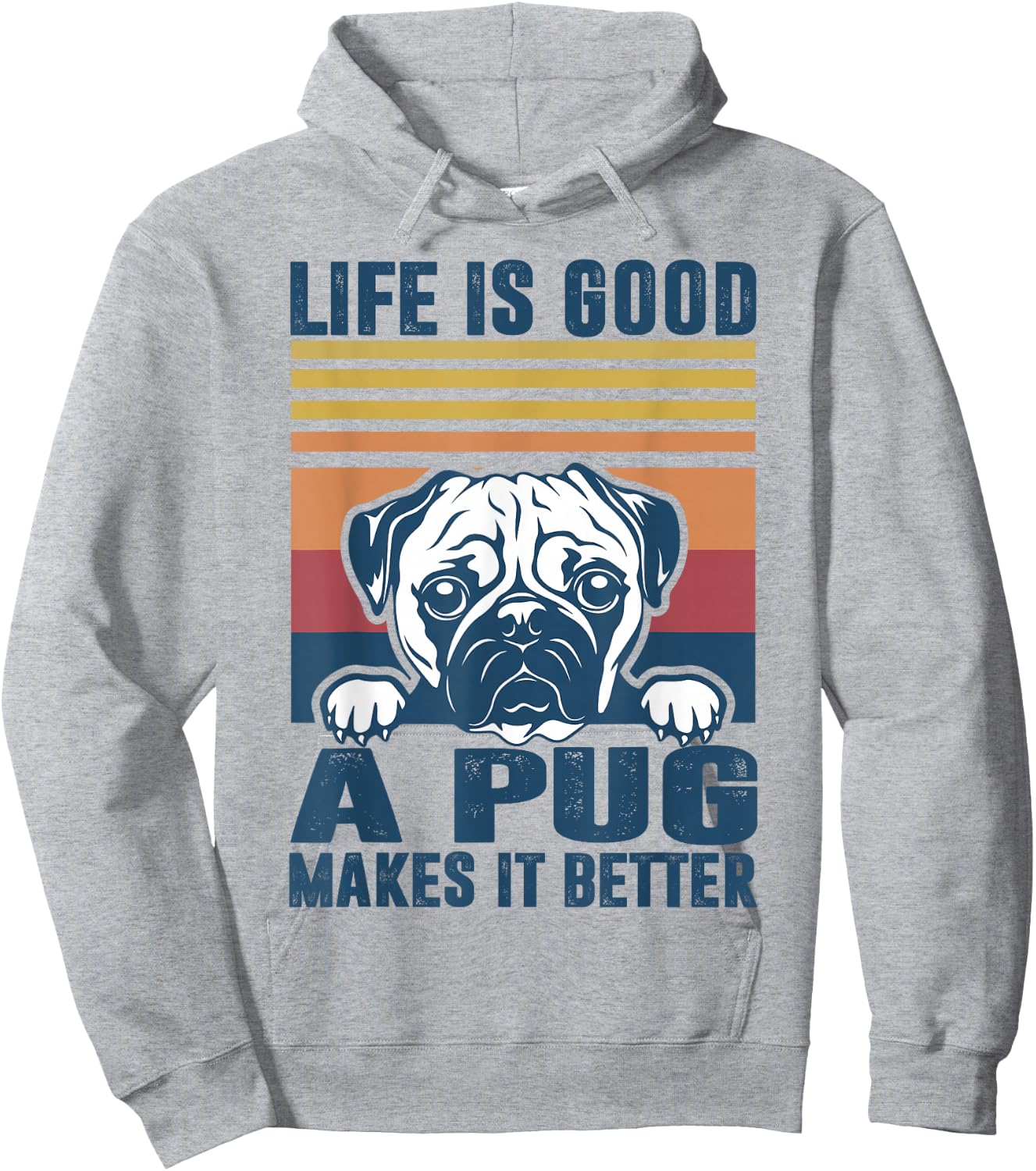 Pug Gifts For Pug Lovers Pug Mom Pug Dad Pug Dog Women Girls Kids Hoodie - Hoodie | Ash