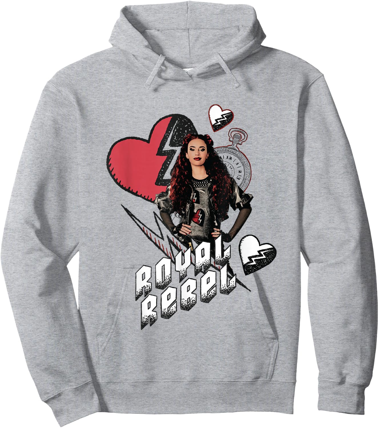 Disney Descendants: The Rise of Red Royal Rebel Chest Logo Hoodie - Hoodie | Ash