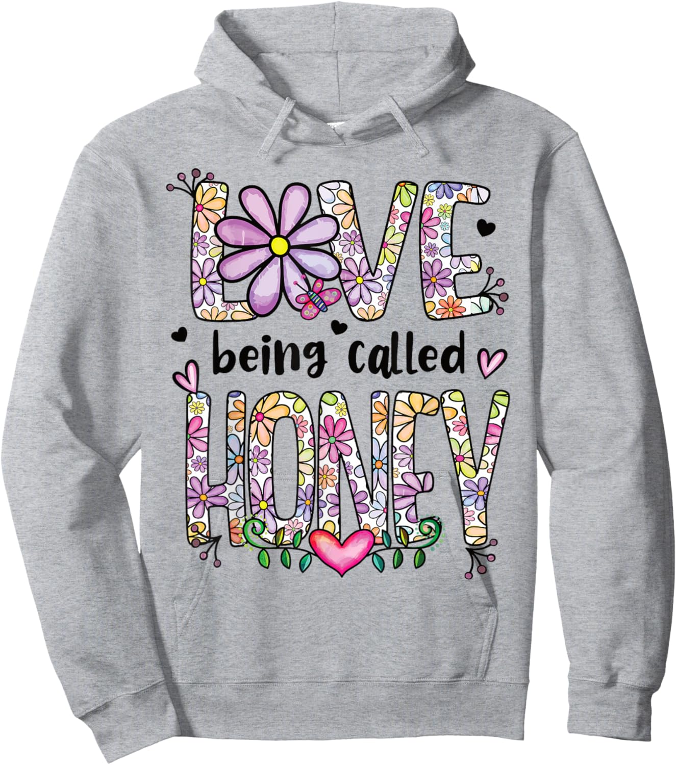 Love Being Called Honey Grandma Honey Grandmother Hoodie - Hoodie | Ash