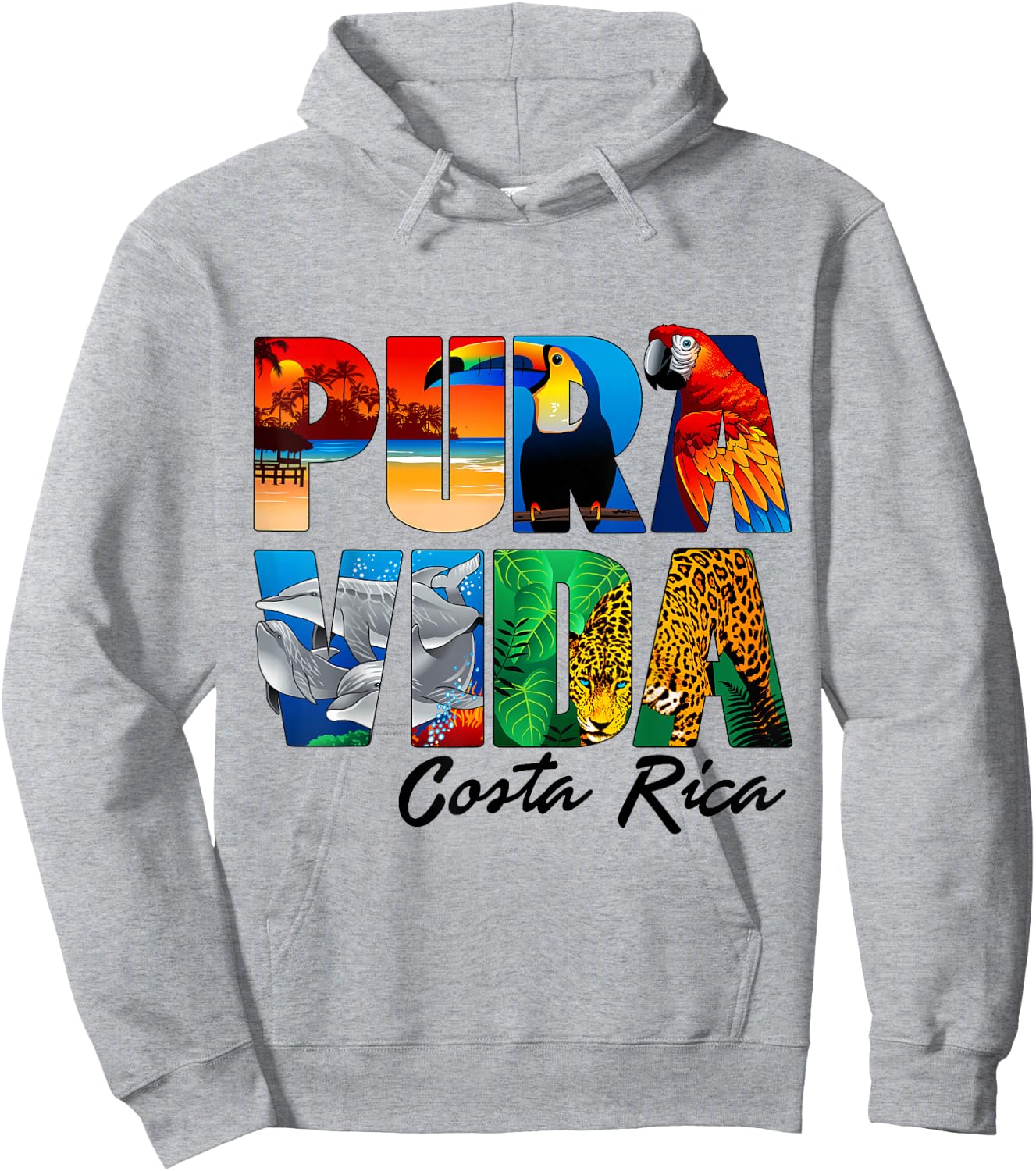 Costa Rica pura vida Hoodie - Hoodie | Ash
