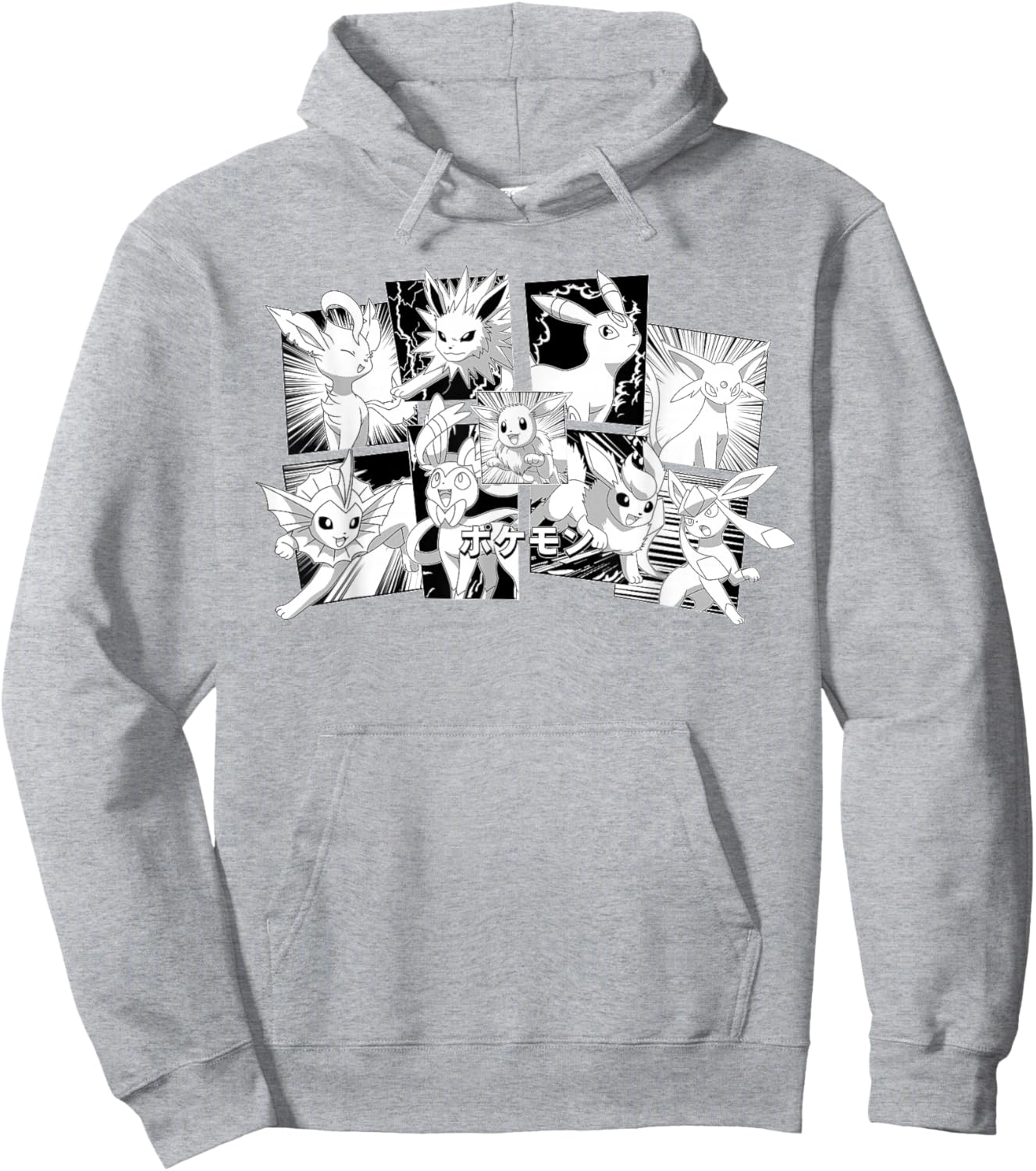 Pokémon - Eeveelutions Character Group Manga Panels Hoodie - Hoodie | Ash