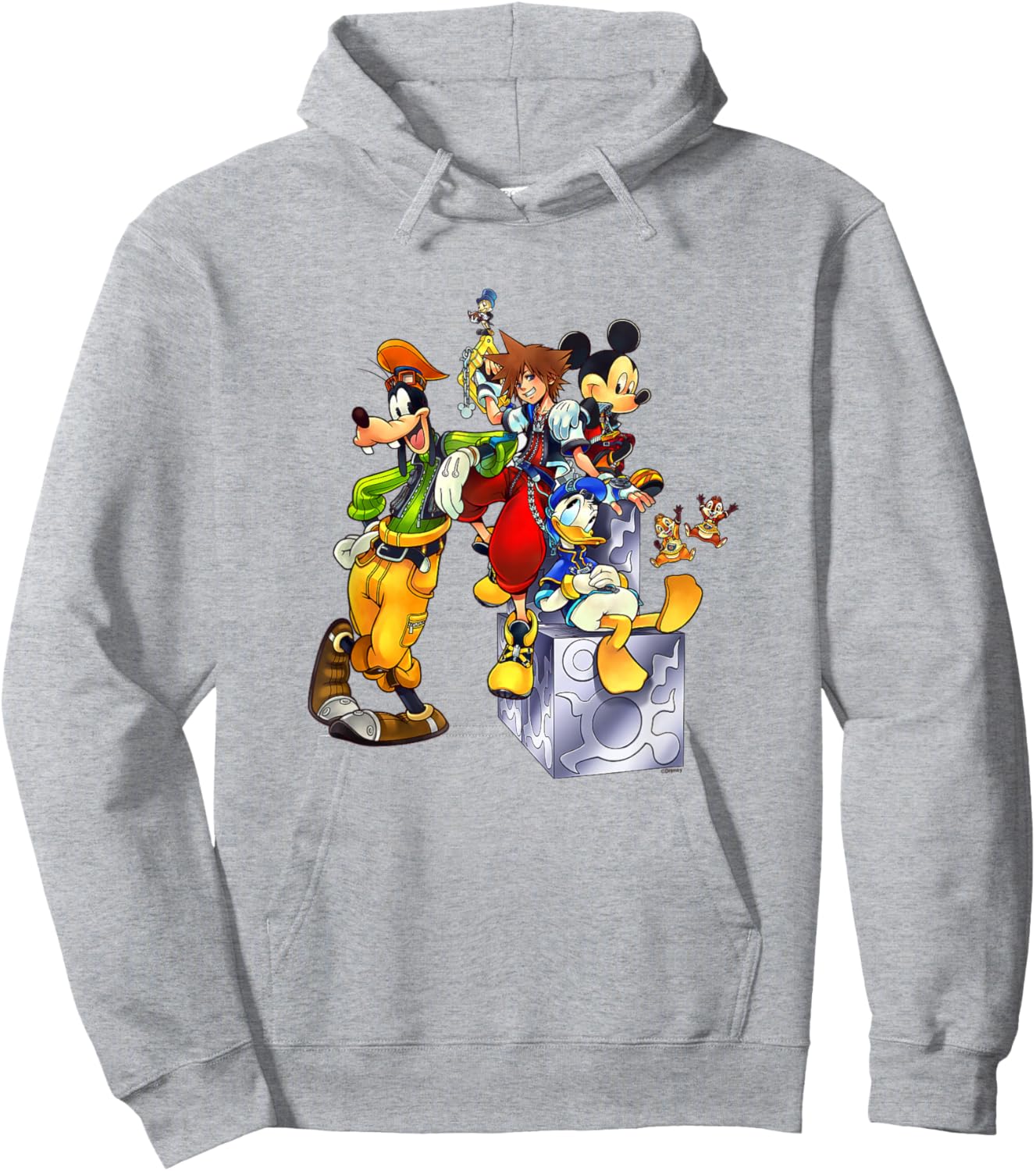 Disney Kingdom Hearts Goofy Mickey & Donald Sora Block Shot Hoodie - Hoodie | Ash