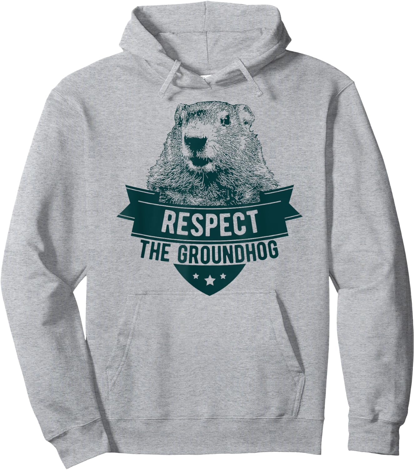 Respect The Groundhog Hoodie - Hoodie | Ash