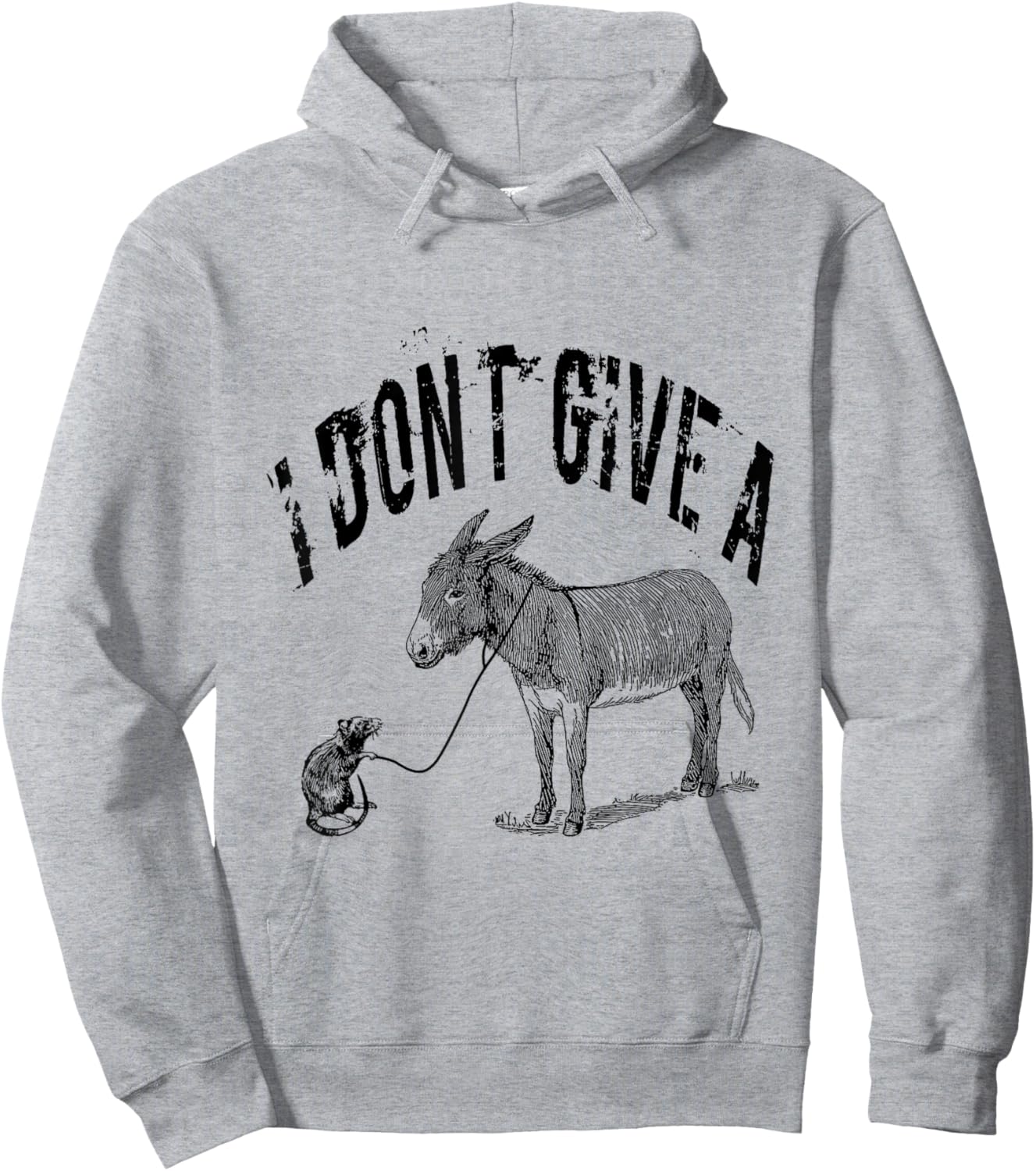 I Dont Give a Rats Donkey Mouse Ass Funny Sarcasm Offensive Hoodie - Hoodie | Ash