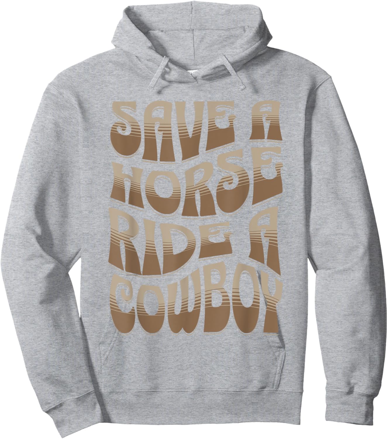 Save A Horse Ride A Cowboy Women's Rodeo Apparel Cowgirl Hoodie - Hoodie | Ash