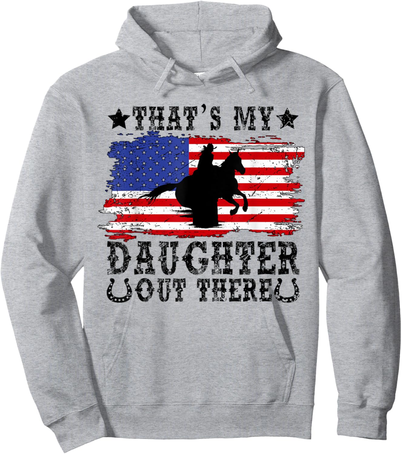 My Daughter Barrel Racing Mom Of A Barrel Racer Mother Hoodie - Hoodie | Ash