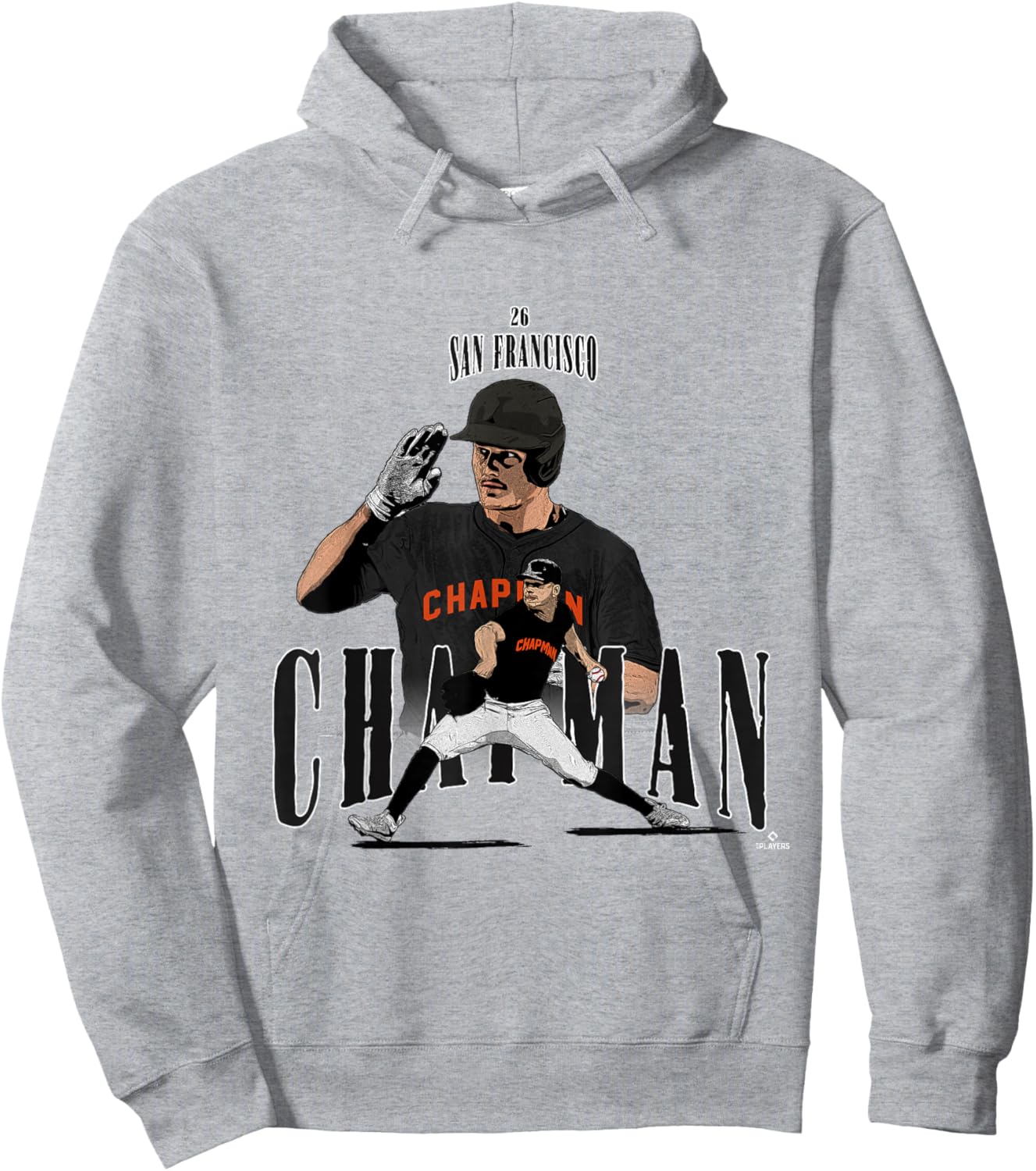 Matt Chapman | San Francisco Baseball Players | MLBMCN3002 Hoodie - Hoodie | Ash