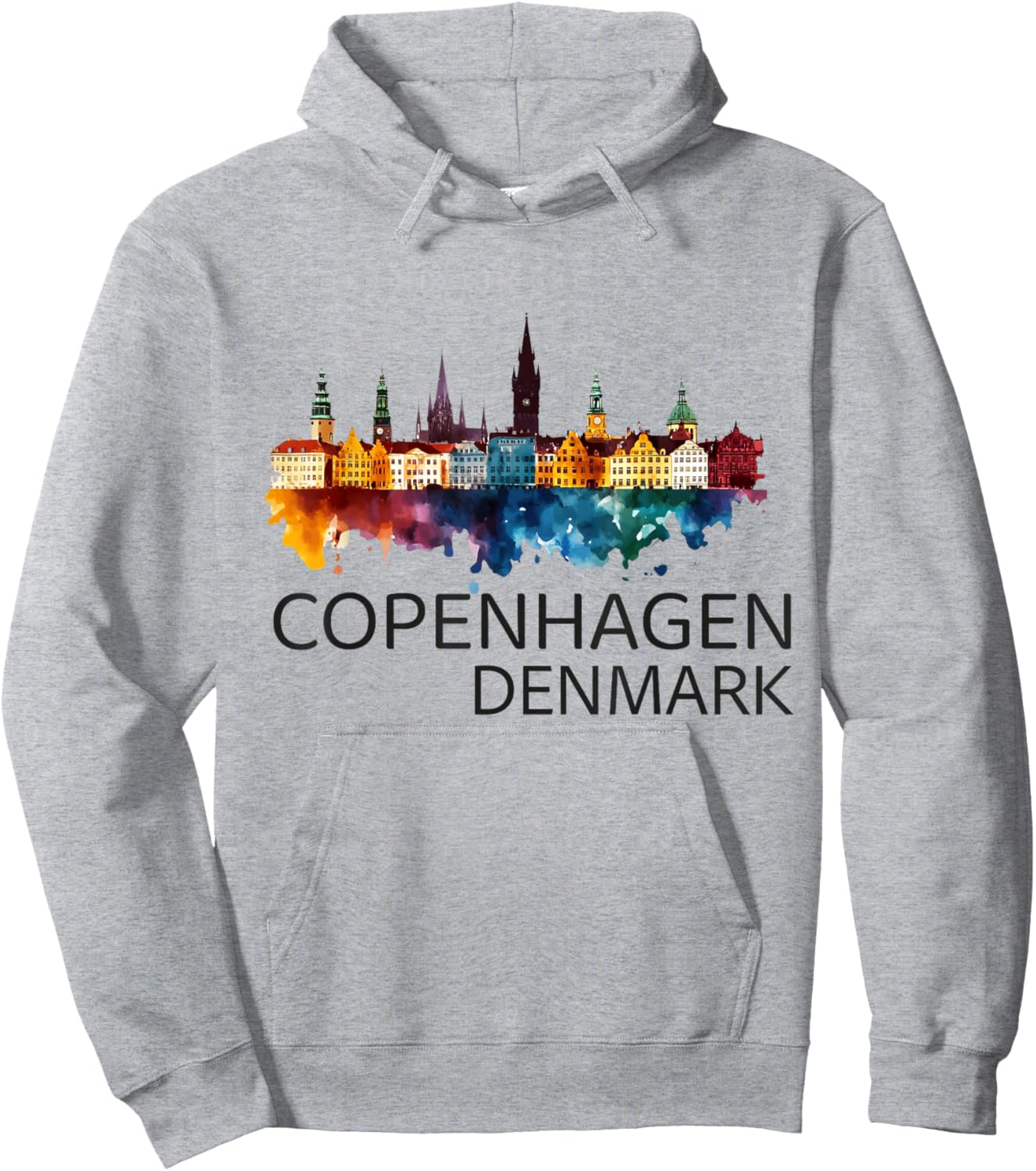 Copenhagen Souvenir Denmark Skyline Proud Danish Men Women Hoodie - Hoodie | Ash
