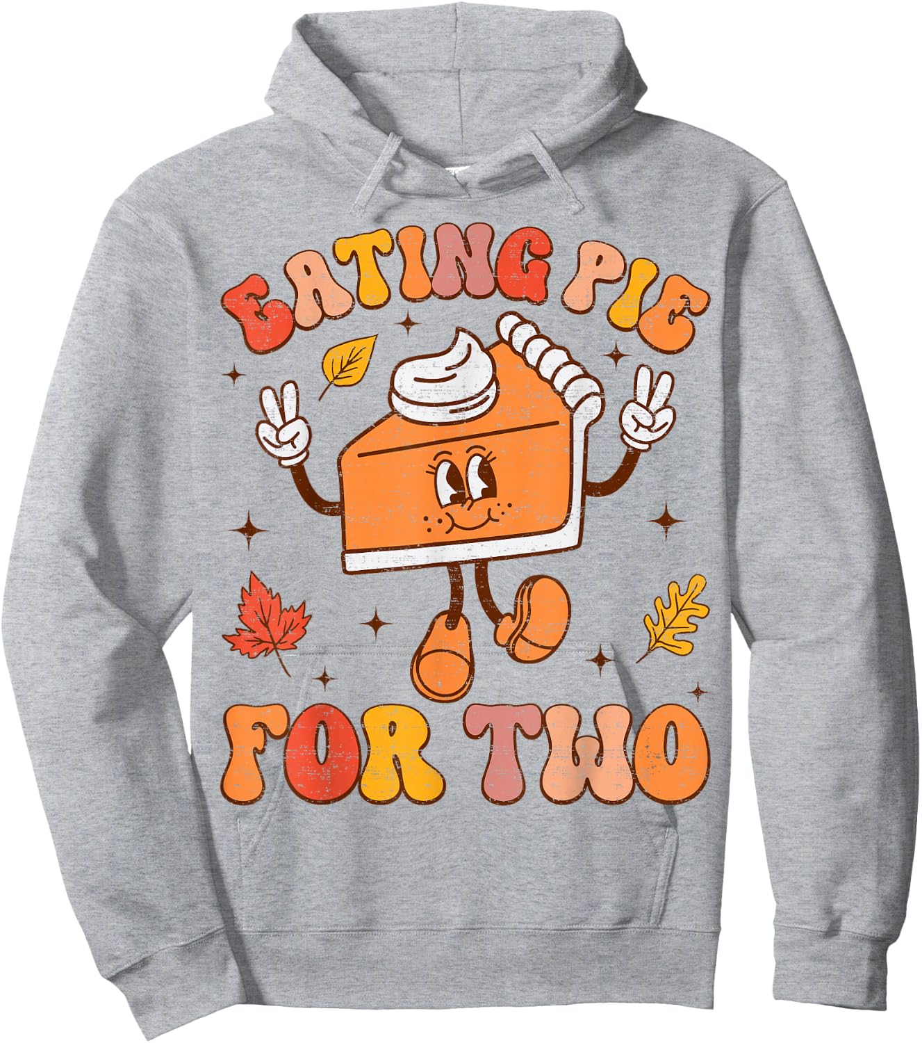 Eating Pie For Two Thanksgiving Pregnancy Announcement Hoodie - Hoodie | Ash