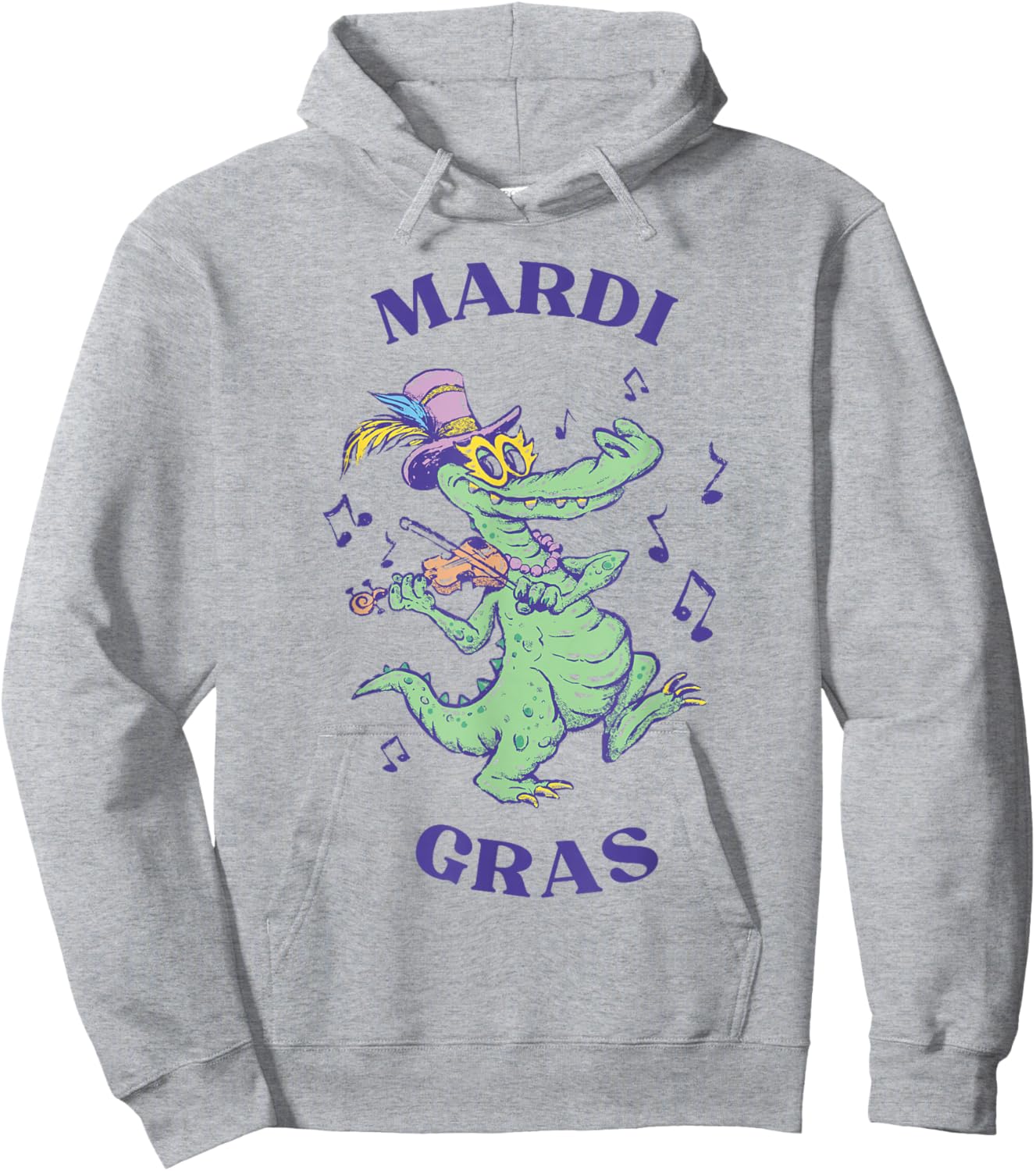 Crocodile Mardi Grawr Costume Mardi Gras Gator Men Women Kid Hoodie - Hoodie | Ash
