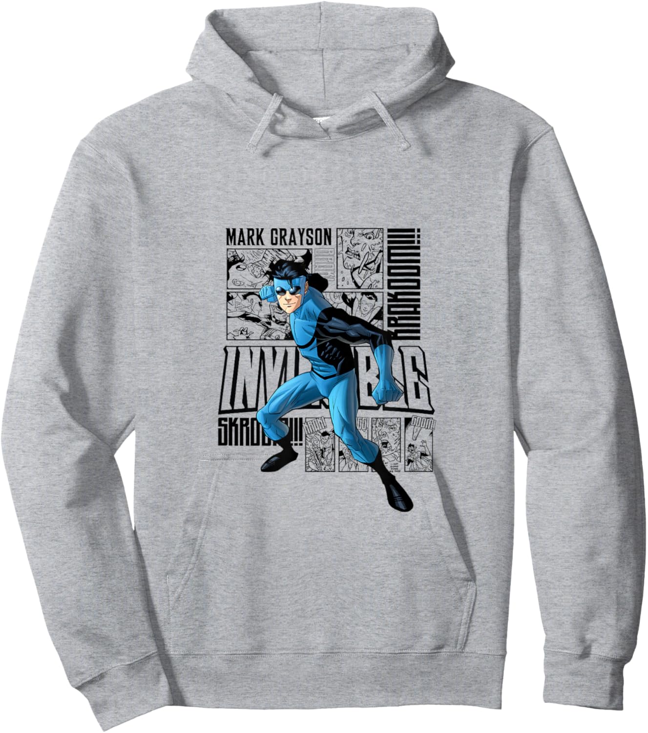 Invincible Blue Suit Collage Hoodie - Hoodie | Ash