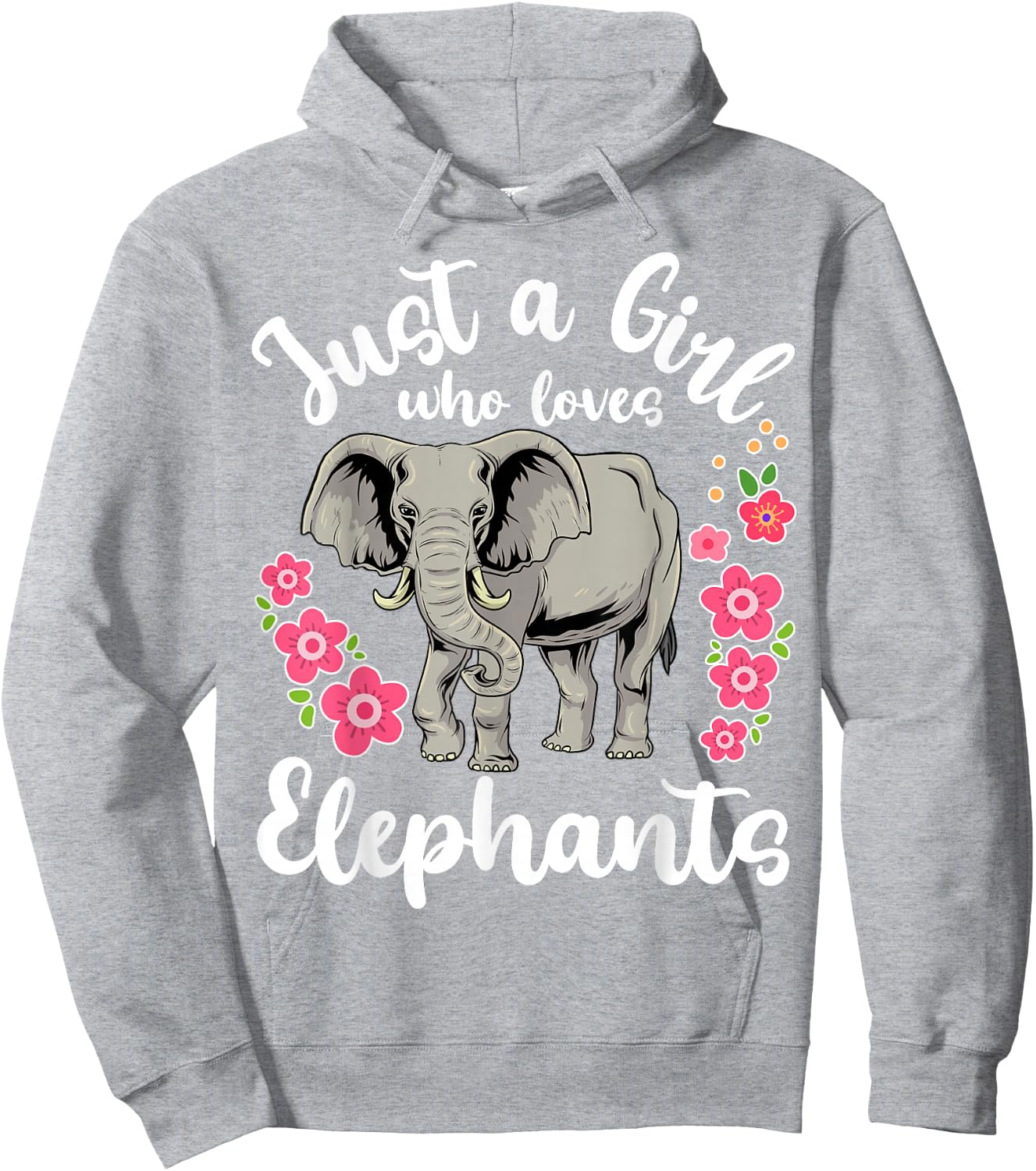 Elephant Just a Girl Who Loves Elephants Hoodie - Hoodie | Ash