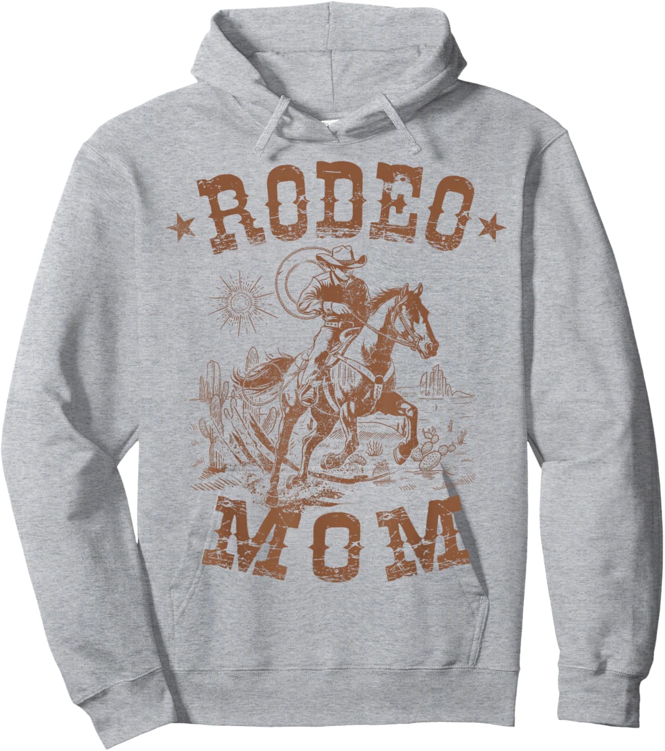 Rodeo Mom Western Cowboy Mommy Family Matching Mother's Day Hoodie - Hoodie | Ash