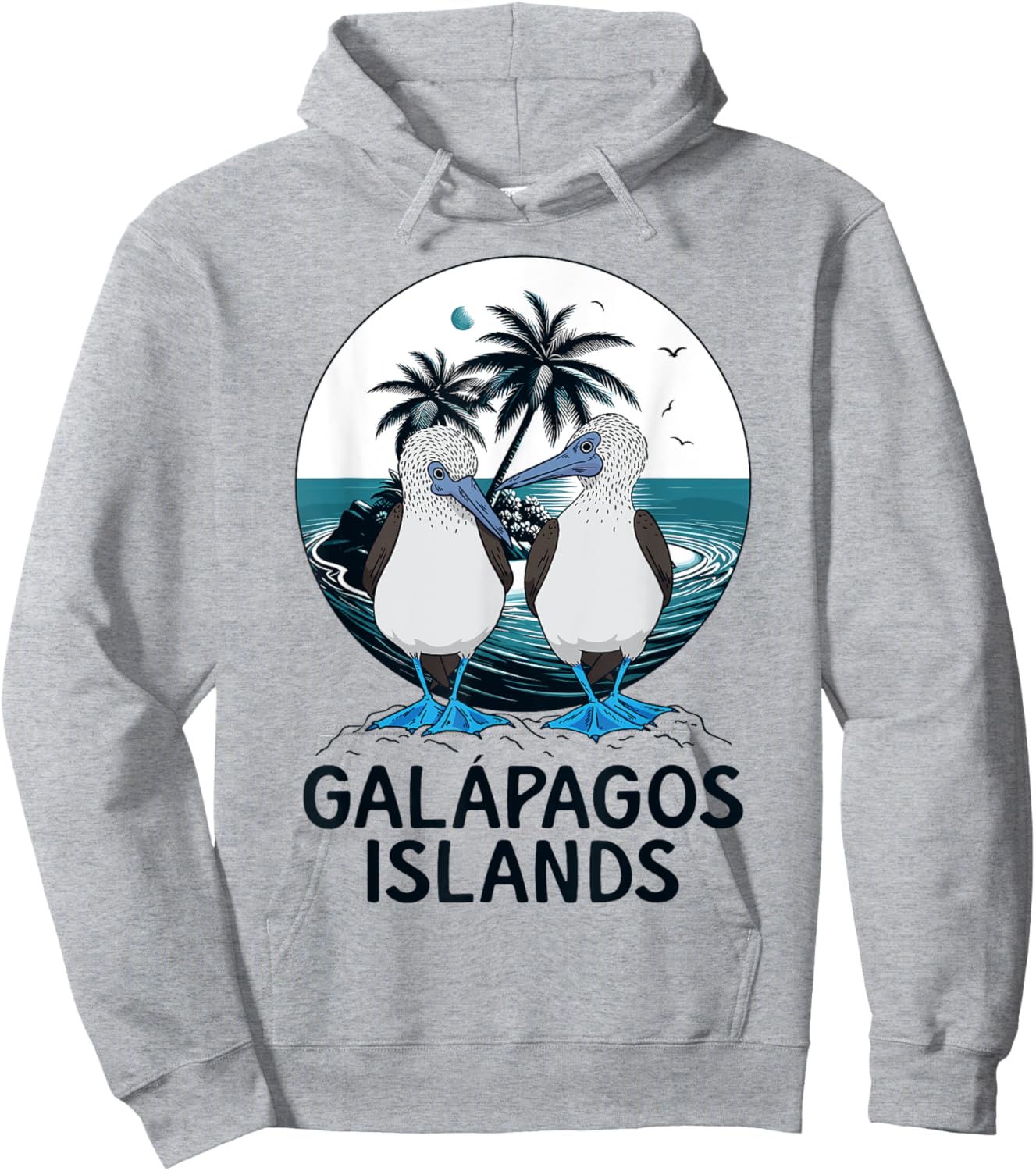 Seabirds Blue Footed Booby Bird Galapagos Islands Hoodie - Hoodie | Ash