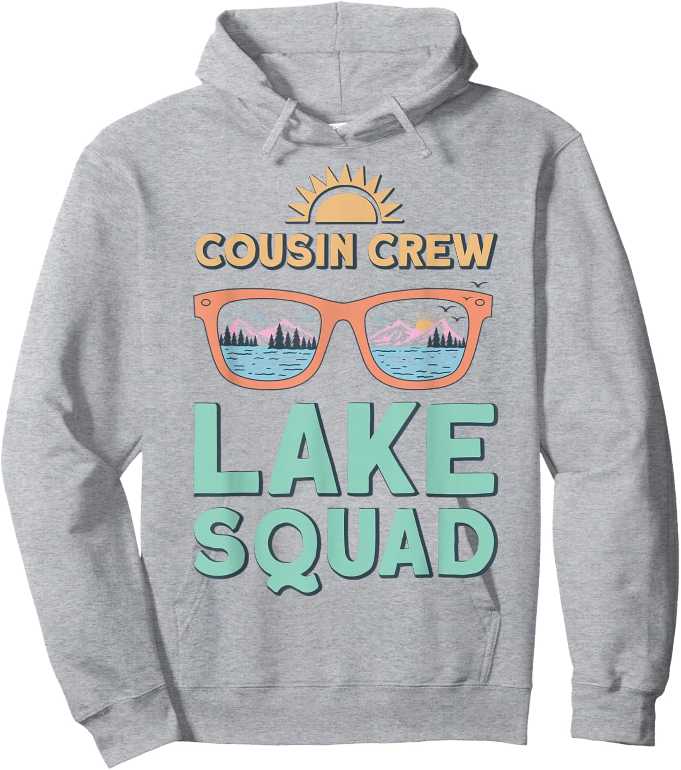 Cousin Crew Lake Squad 2025 Family Reunion Summer Vacation Hoodie - Hoodie | Ash