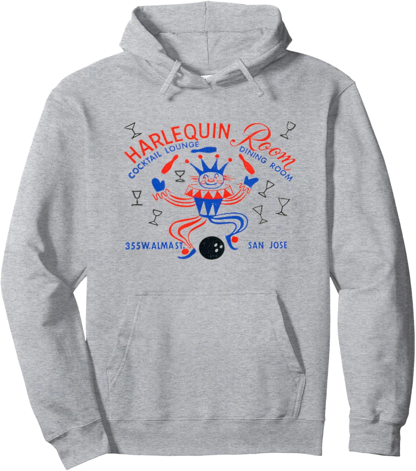 Harlequin Retro California 50s Bar & Lounge Vintage San Jose Hoodie - Hoodie | Ash