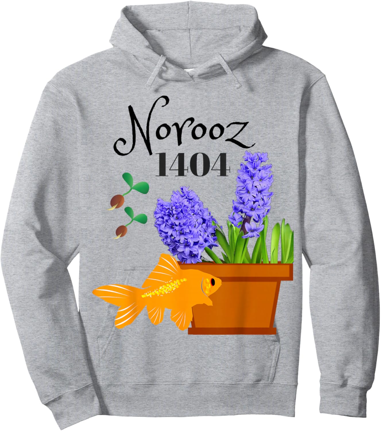 Norooz 1404 Persian New Year 2025 Iranian Culture Eid Hoodie - Hoodie | Ash