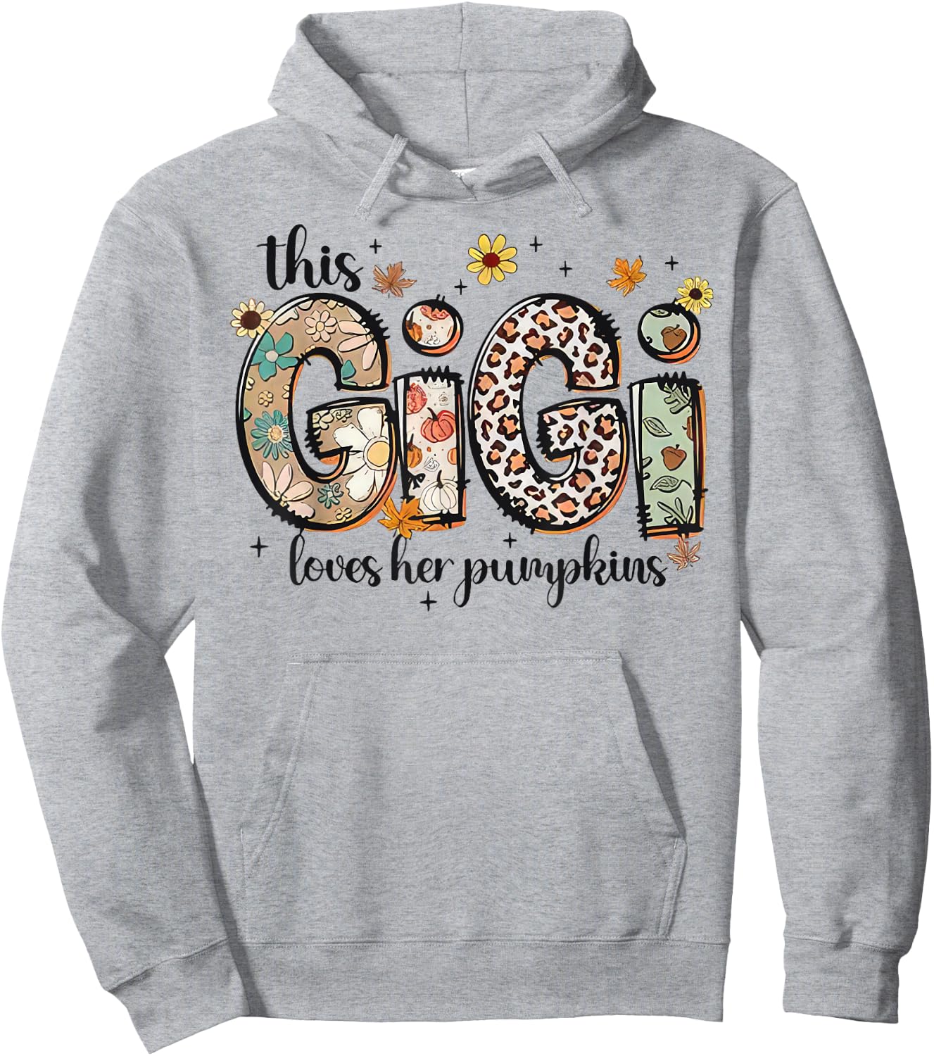 This Gigi Loves Her Pumpkins Fall Thanksgiving Hoodie - Hoodie | Ash