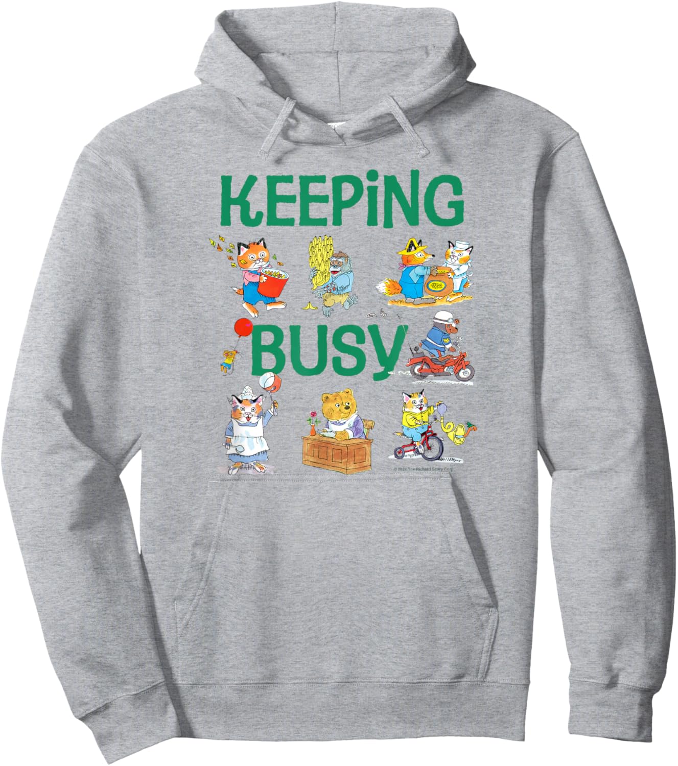 Richard Scarry Keeping Busy Hoodie - Hoodie | Ash