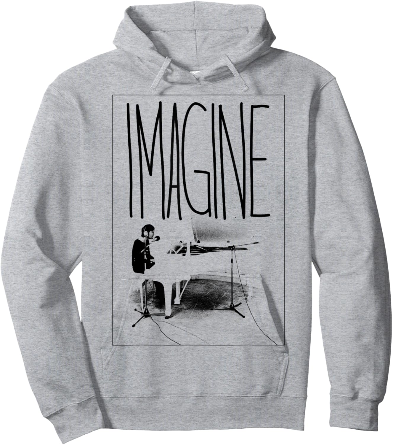 John Lennon - Piano Hoodie - Hoodie | Ash