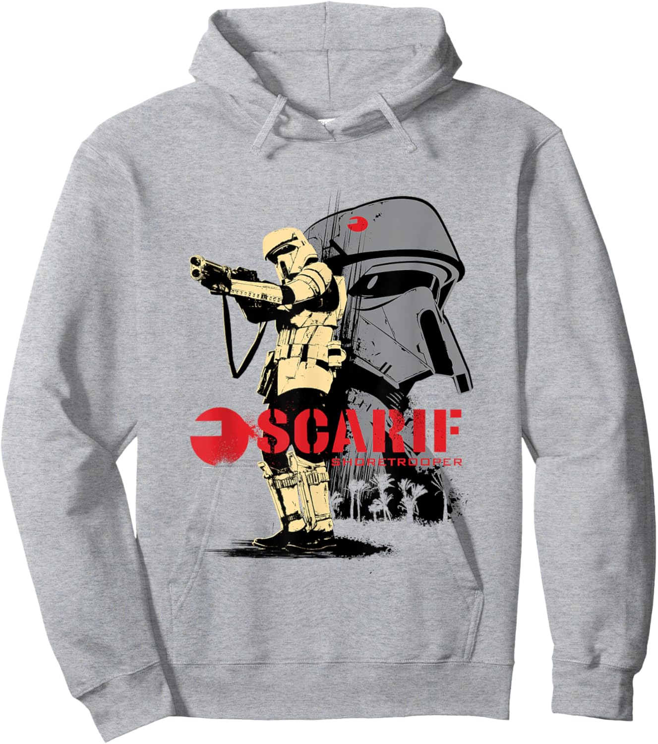 Star Wars Rogue One Iconic Scarif Shoretrooper Big Portrait Hoodie - Hoodie | Ash