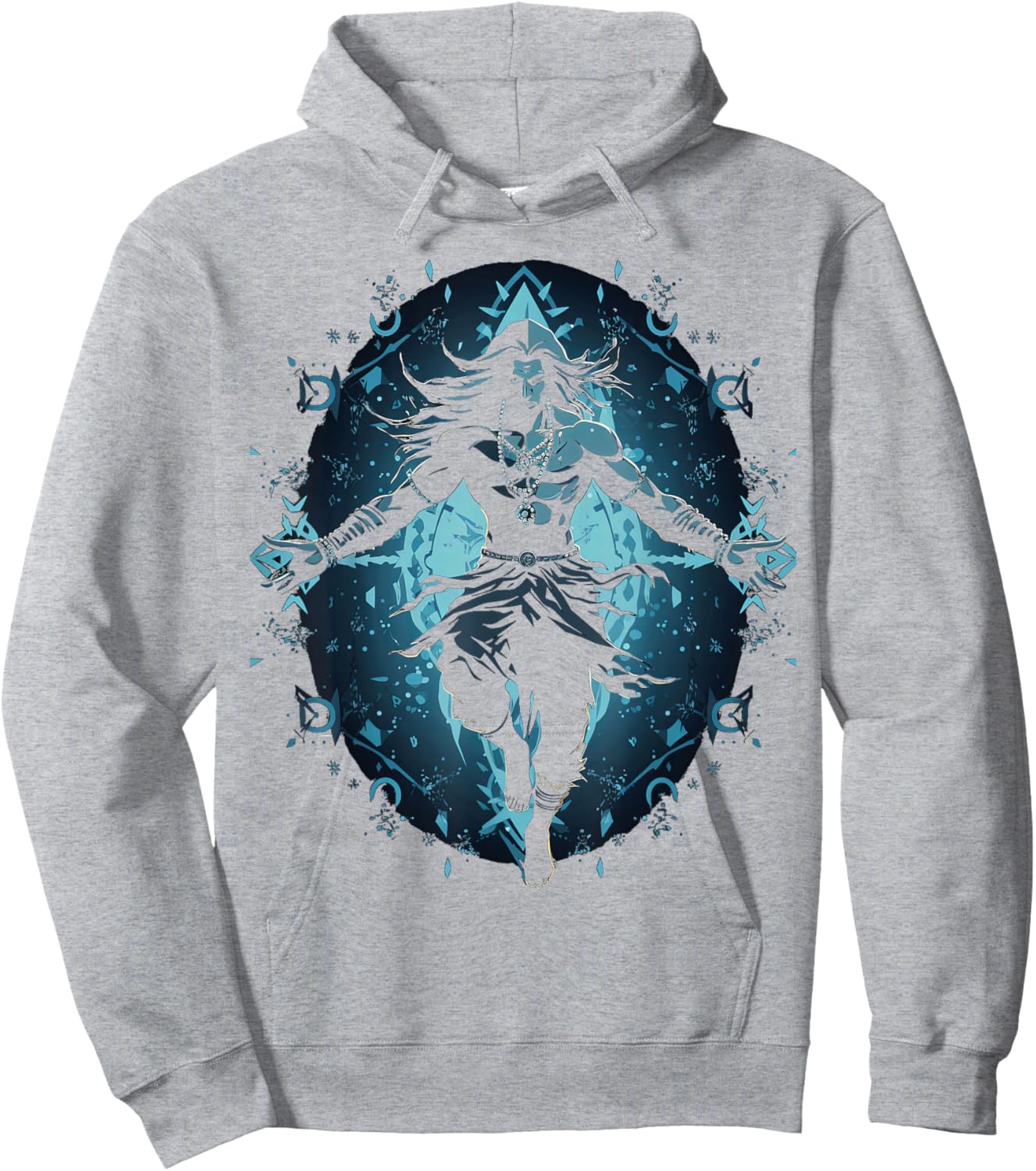 Shiva spiritual hindu god tandava dance yoga meditation Hoodie - Hoodie | Ash