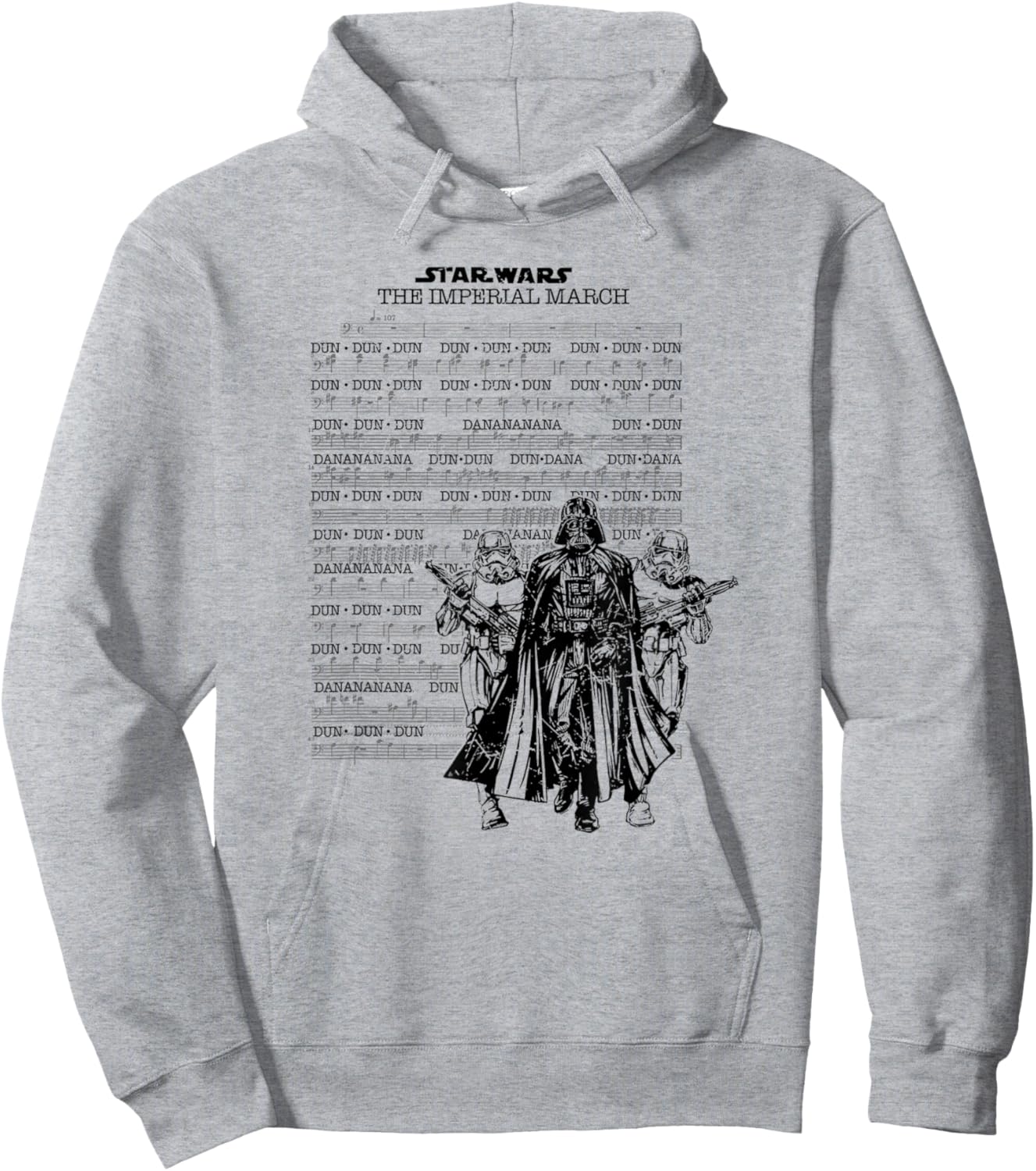 Star Wars Classic Imperial March Partitures Group Shot Hoodie - Hoodie | Ash