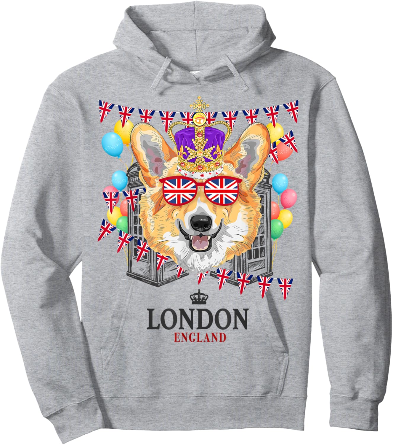 London Souvenirs Idea For Kids & English British Memorabilia Hoodie - Hoodie | Ash