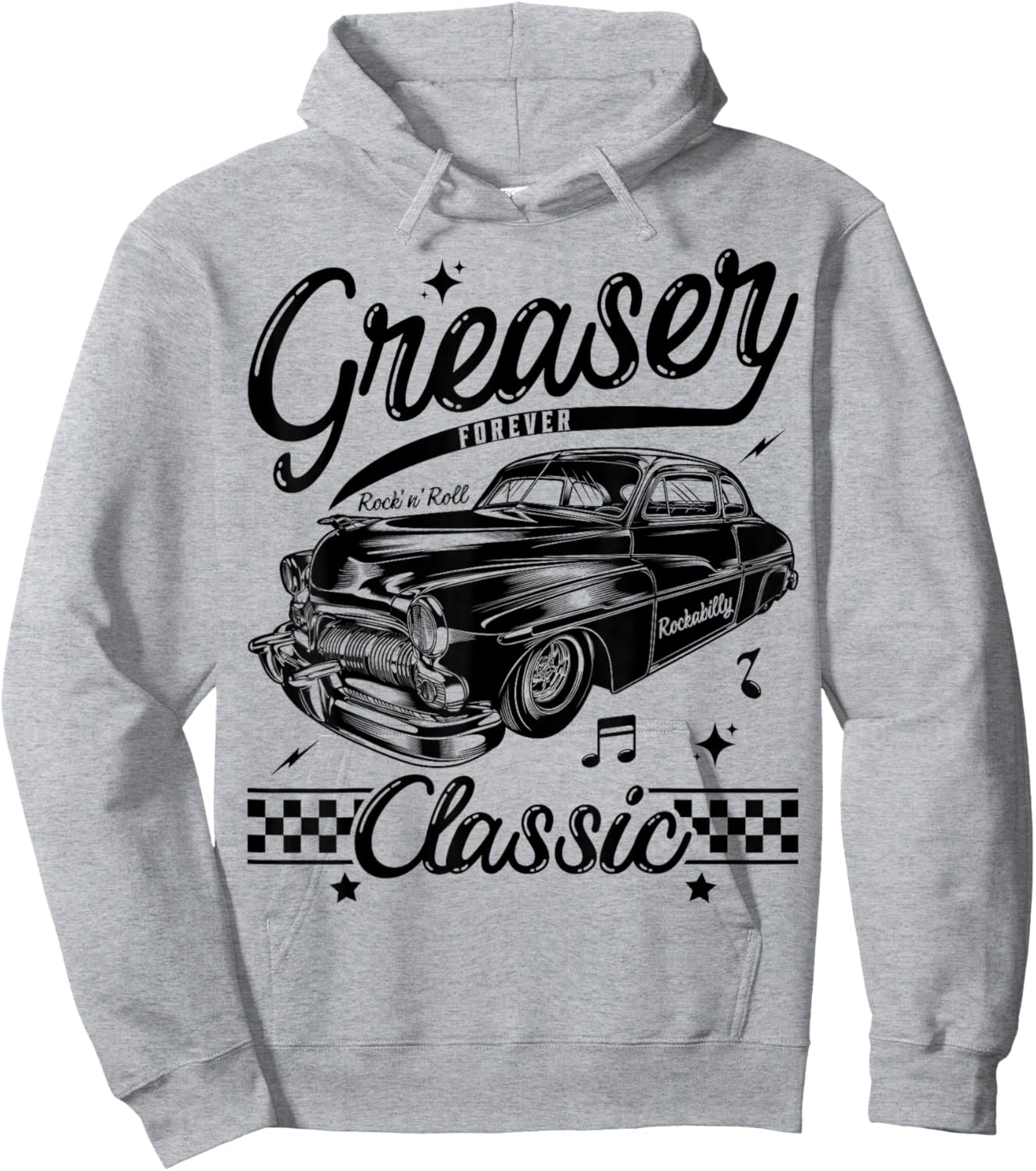 Greaser Forever 1950s Sock Hop Retro 50s Vintage Rockabilly Hoodie - Hoodie | Ash