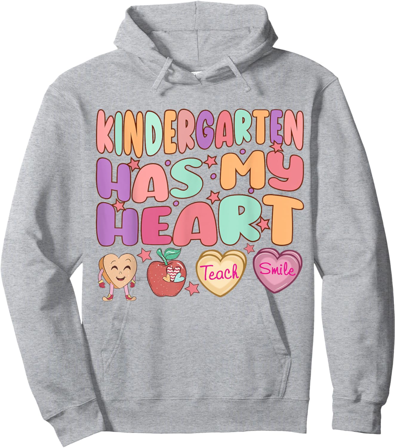 Kindergarten Has My Heart kindergarten teacher valentines Hoodie - Hoodie | Ash