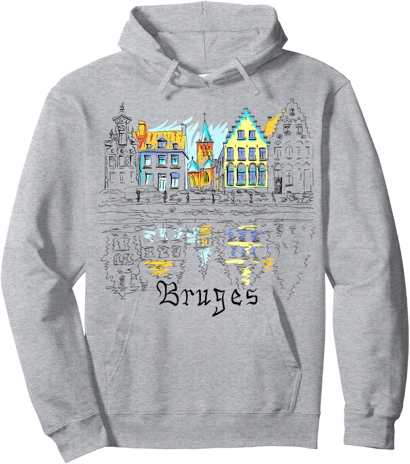Travel Europe Belgium Bruges Family Vacation Souvenir Hoodie - Hoodie | Ash
