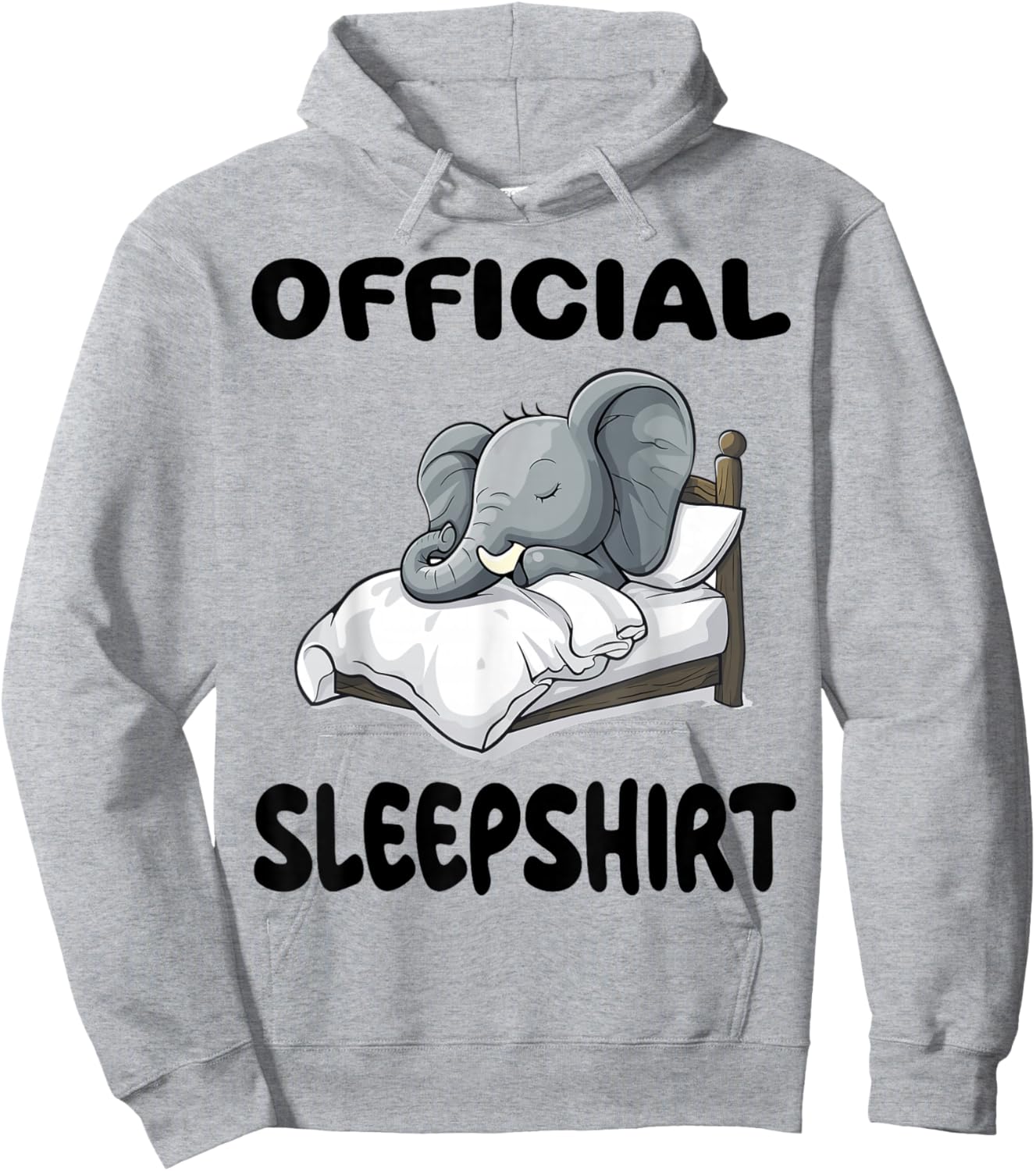 Elephant Animal Official Sleepshirt Pajamas Nightgown Hoodie - Hoodie | Ash