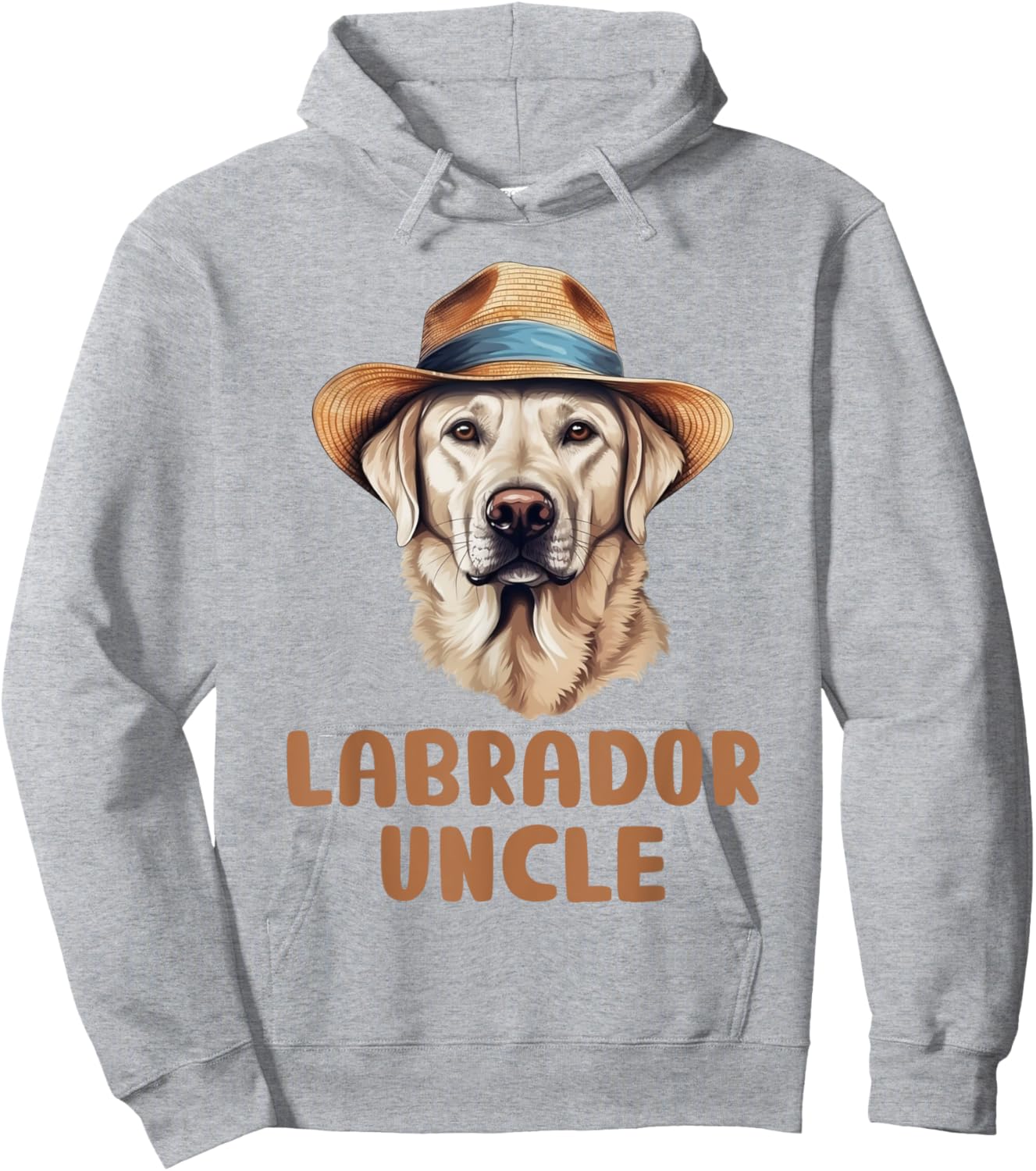 Cute Labrador Uncle Dog Lovers Gift Funny Puppy Lab Owner Women Kids Hoodie - Hoodie | Ash