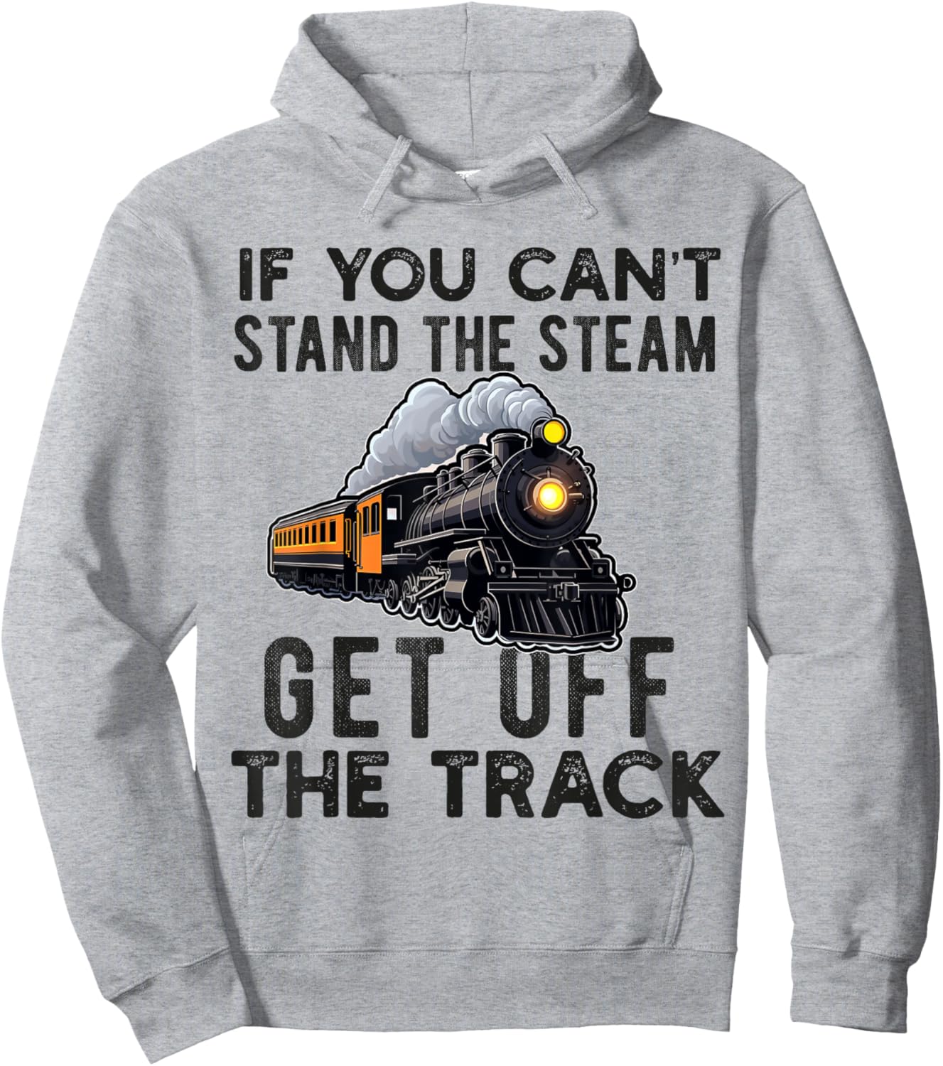 Train For Adult Men Boys Railroad Conductor Locomotive Train Hoodie - Hoodie | Ash