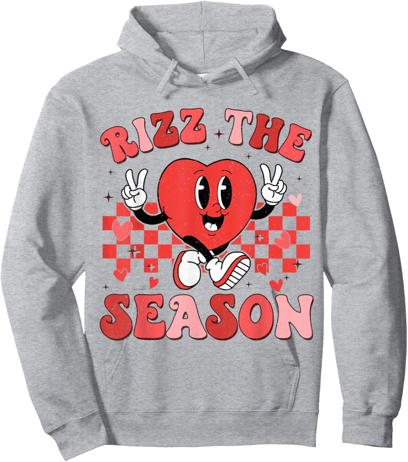 Rizz the Season Funny Valentine Groovy Valentine Rizzler Hoodie - Hoodie | Ash