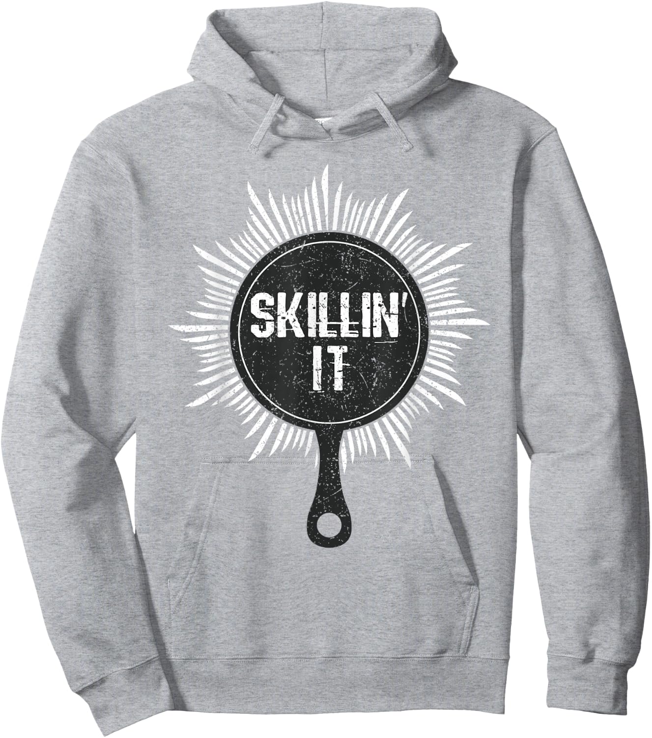 Skillin It Funny Cast Iron Skillet Chef Cooking Gift Hoodie - Hoodie | Ash