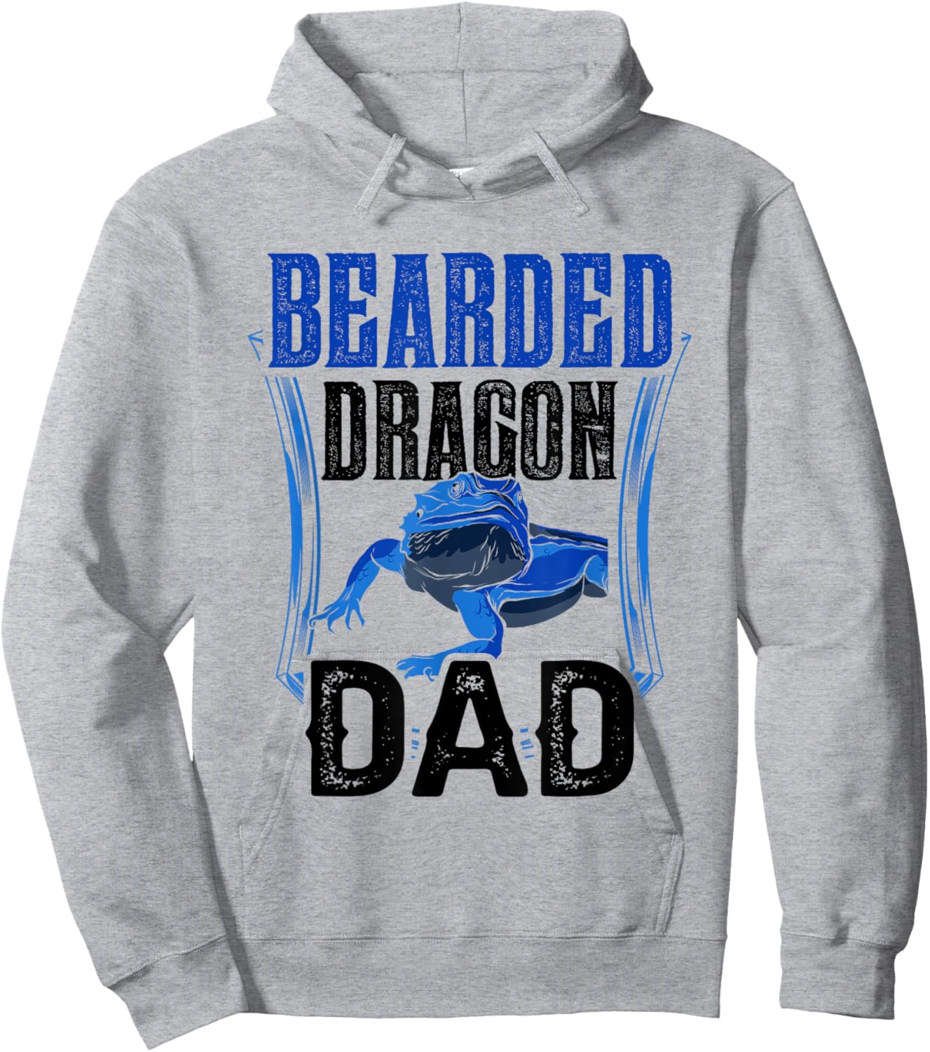 Bearded Dragon Dad Lover Animal Pet Reptile Father Daddy Hoodie - Hoodie | Ash