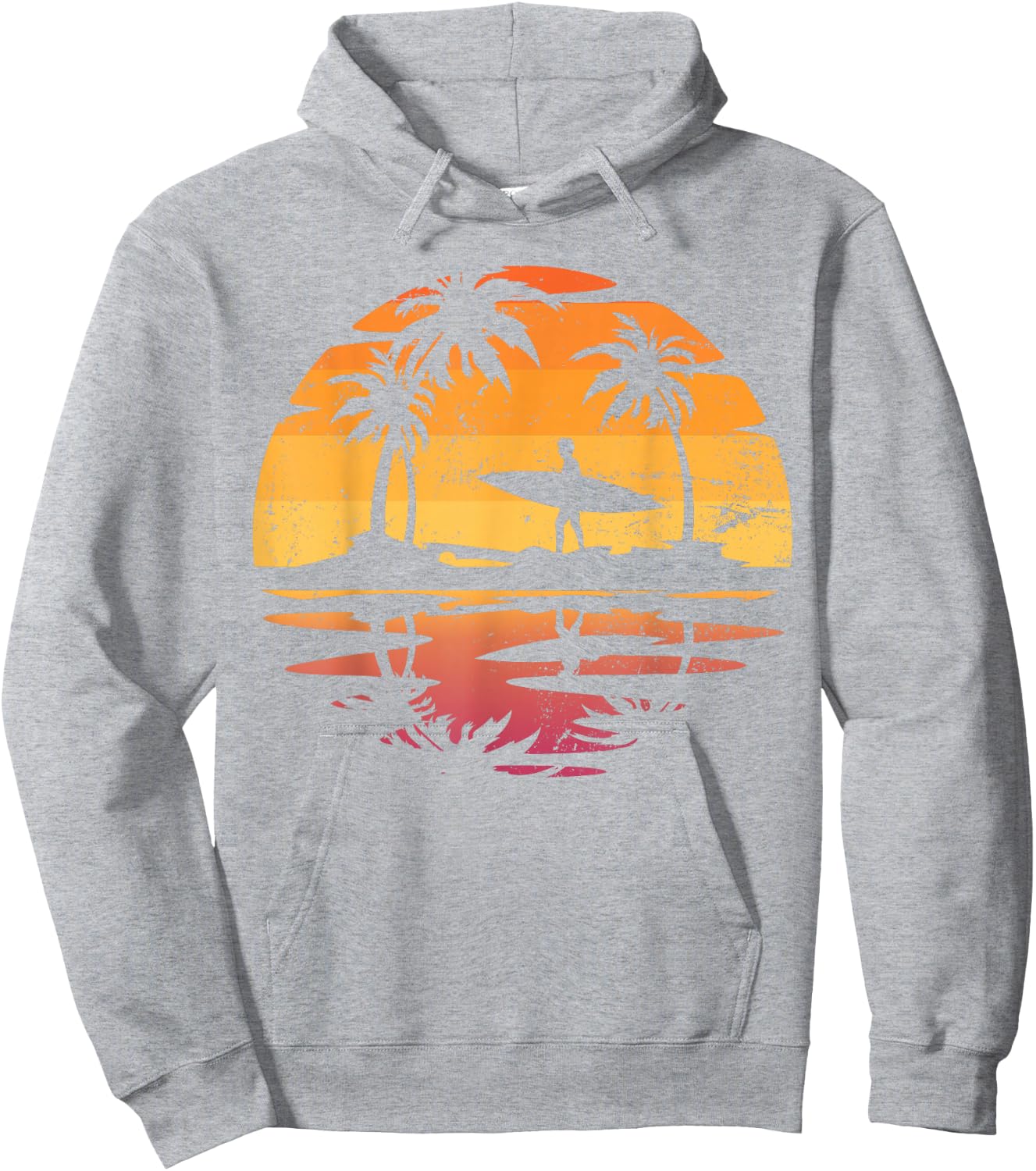 Water Sports Surfer Tropical Summer Sunset Surfing Hoodie - Hoodie | Ash