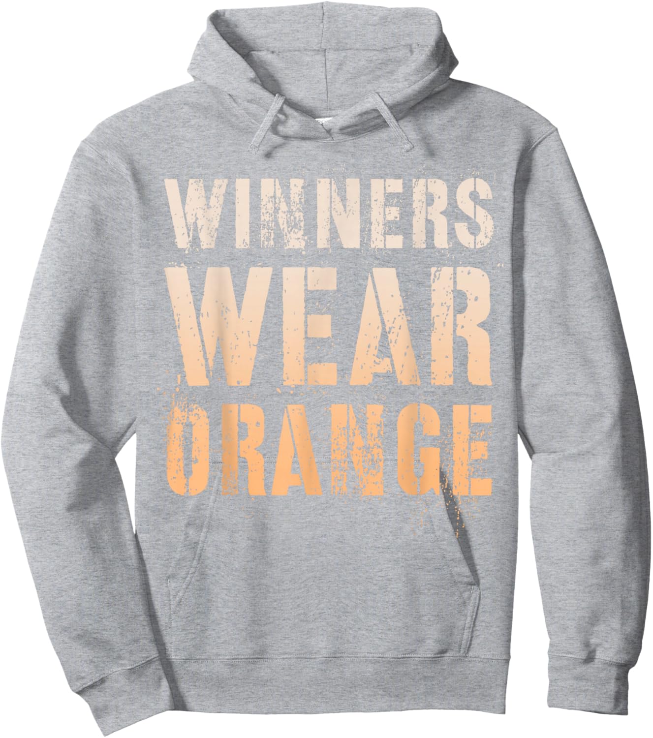 Vintage WINNERS WEAR ORANGE My Summer Camp Team War Game Day Hoodie - Hoodie | Ash