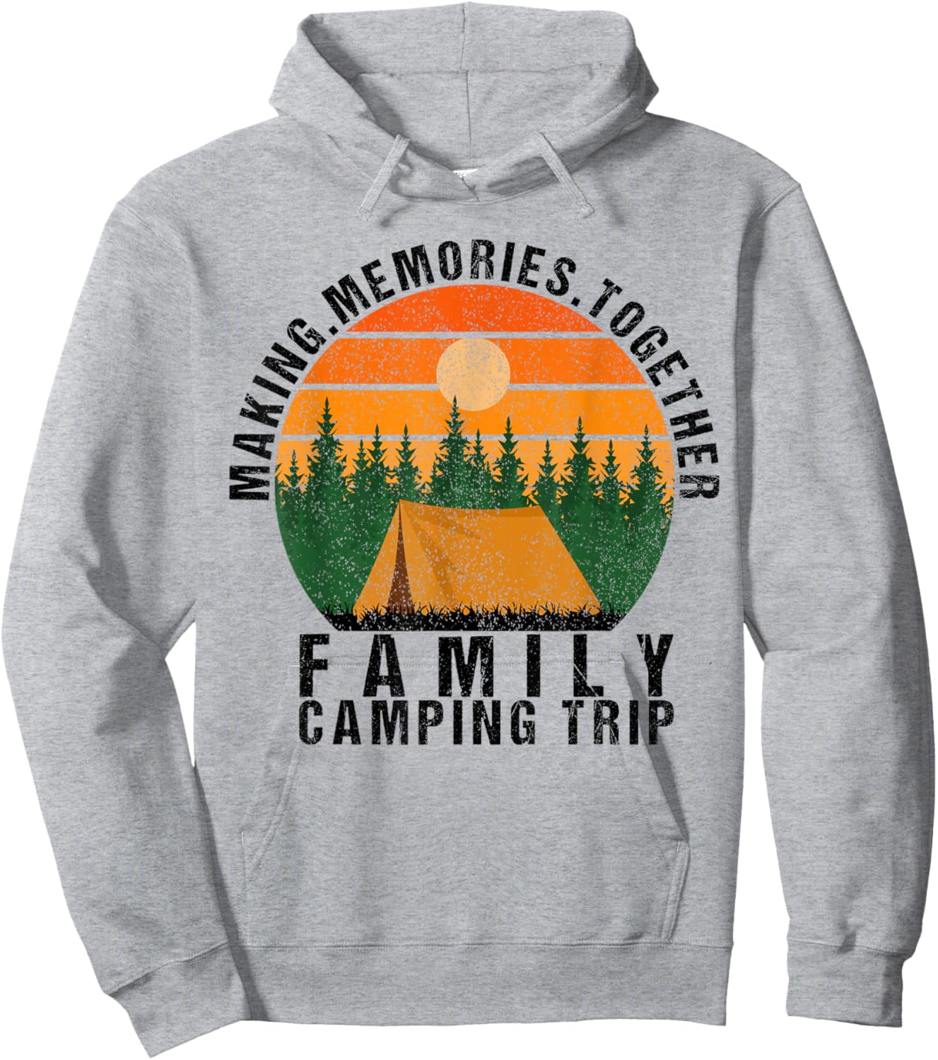 Vintage Camper Camp Family Camping Trip 2025 Women Men Kids Hoodie - Hoodie | Ash